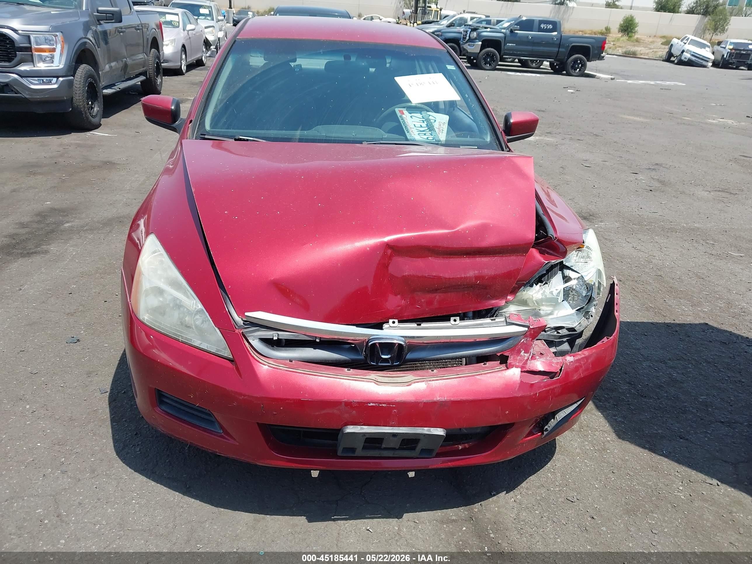 2007 Honda Accord 2.4 Se Красный vin: 1HGCM56337A220075