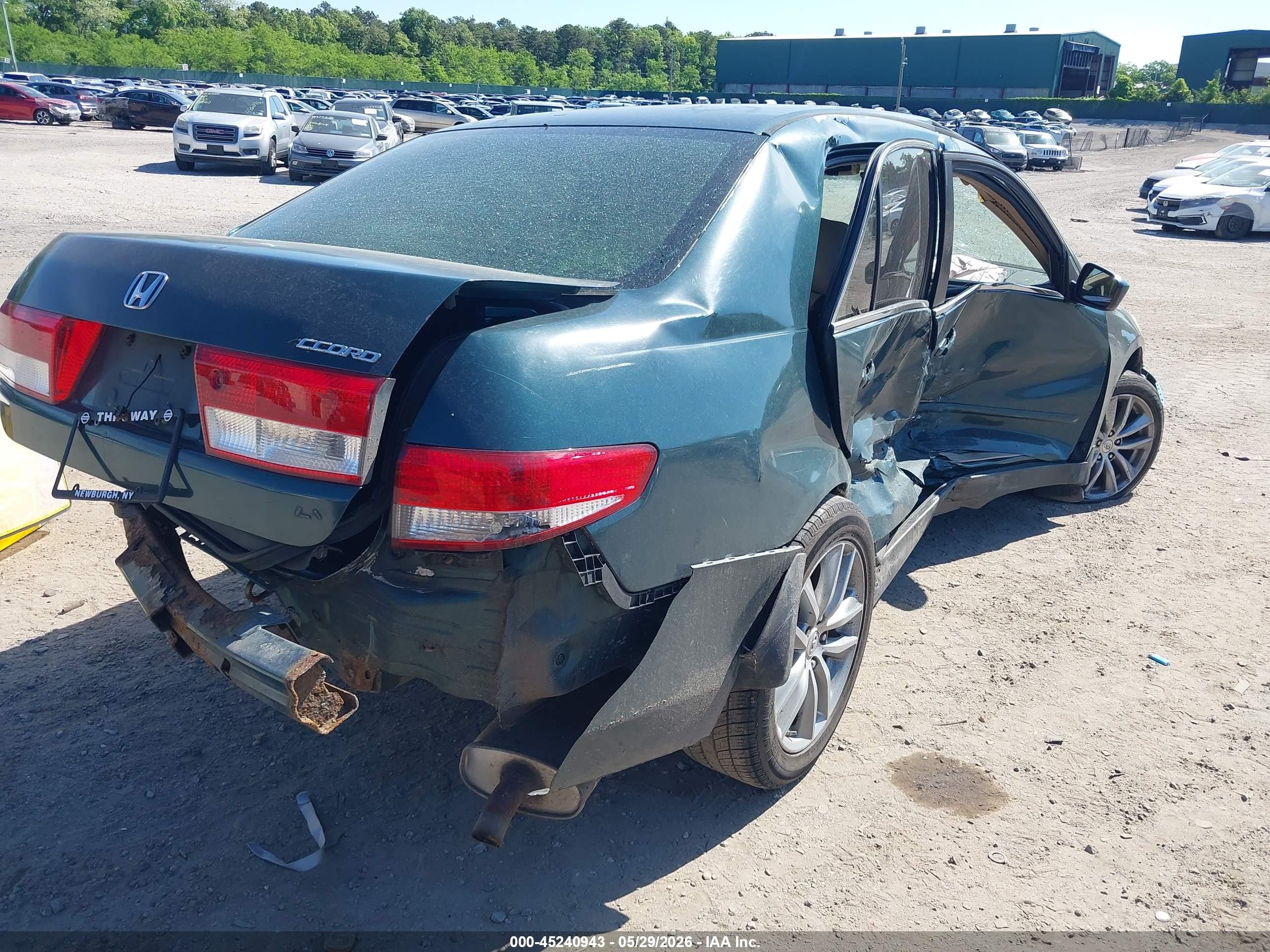 2003 Honda Accord 2.4 Lx Зеленый vin: 1HGCM56343A020073
