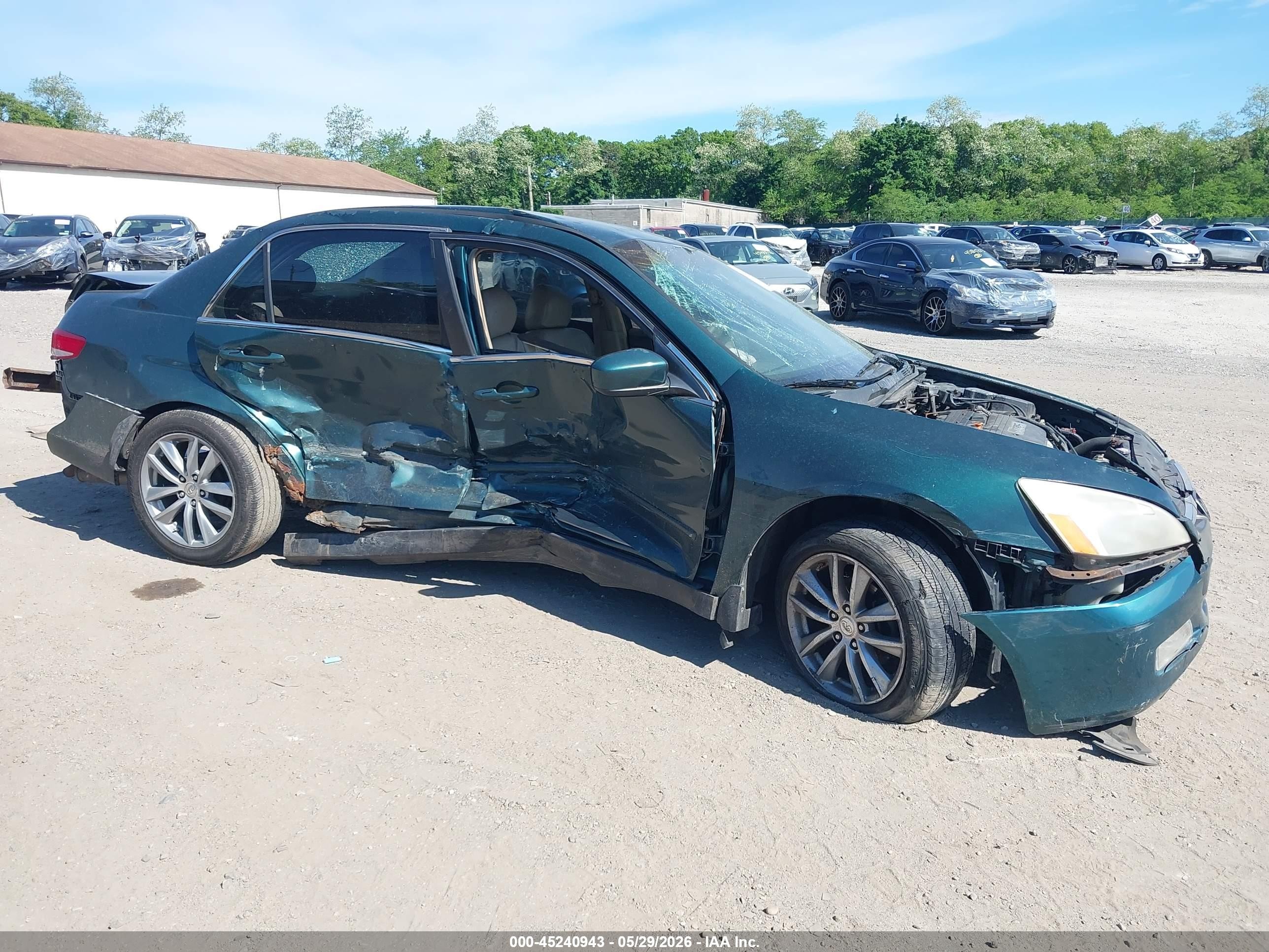 2003 Honda Accord 2.4 Lx Зеленый vin: 1HGCM56343A020073