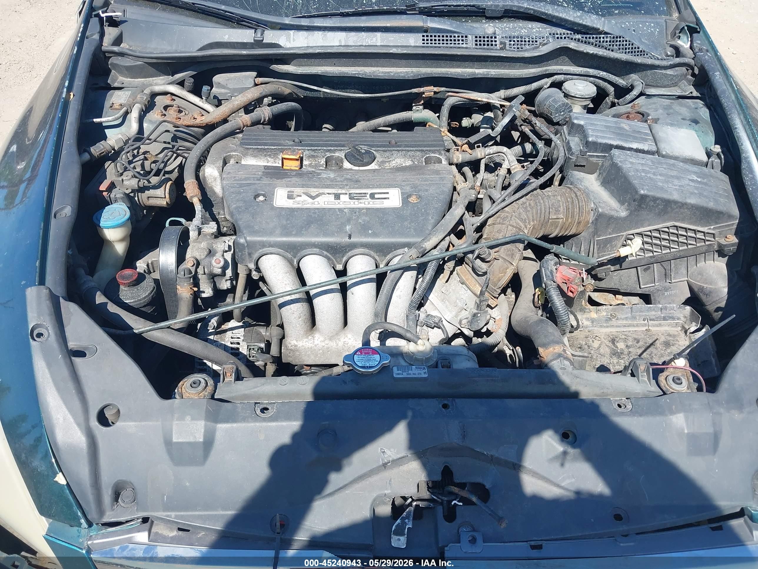 2003 Honda Accord 2.4 Lx Зеленый vin: 1HGCM56343A020073