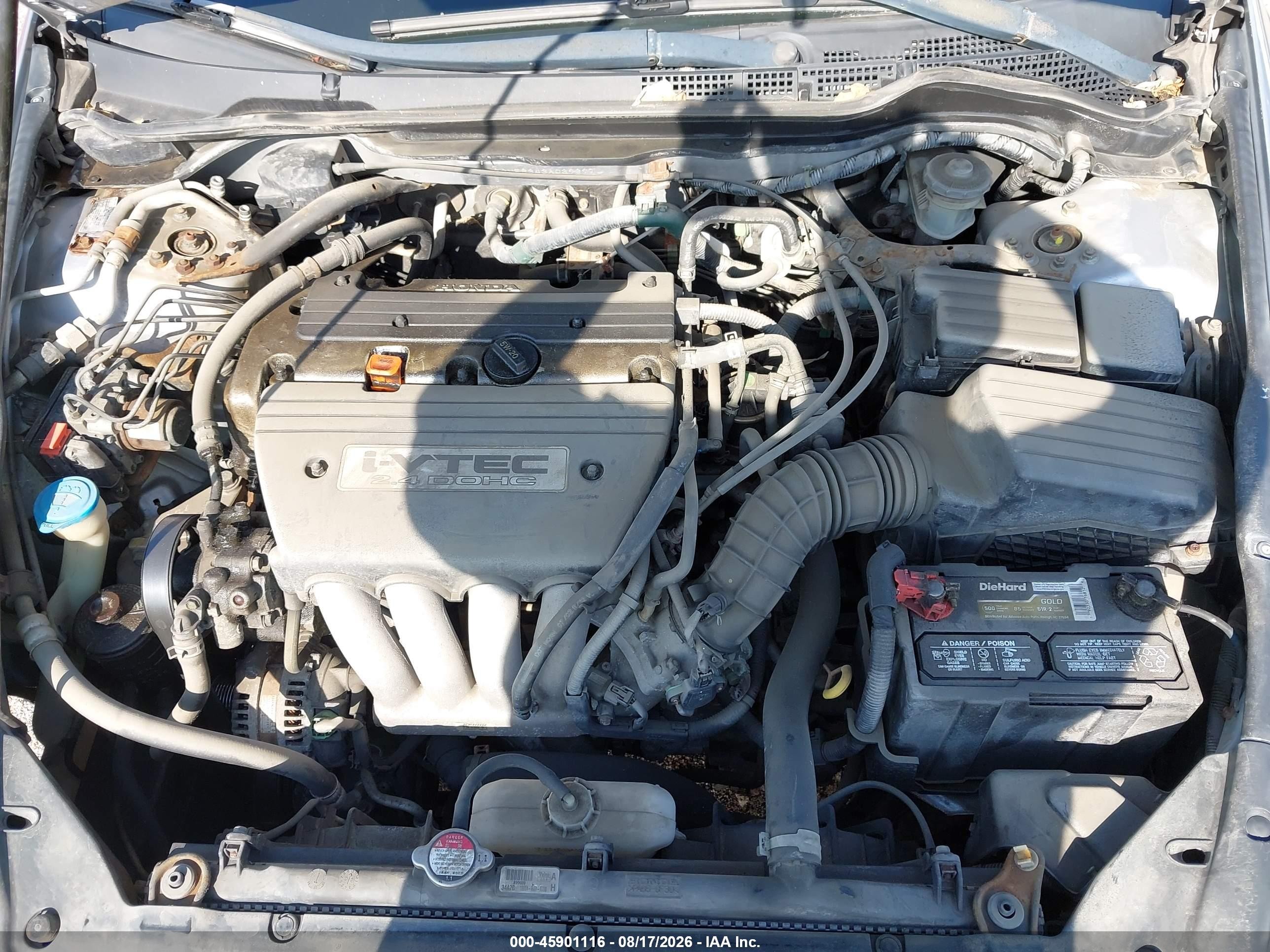2003 Honda Accord 2.4 Lx Серебряный vin: 1HGCM56343A039397
