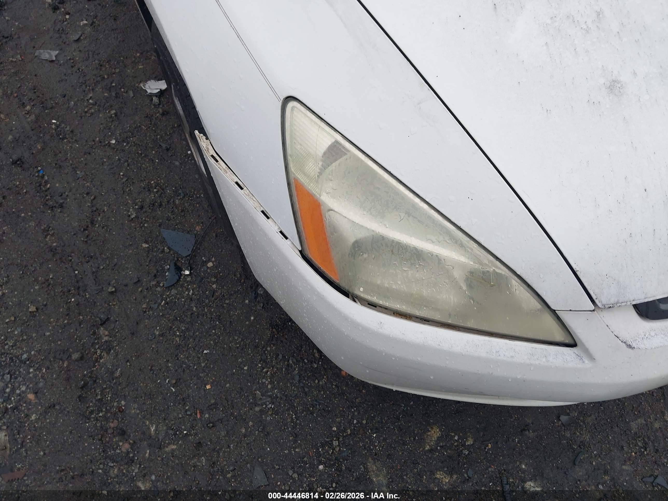 2003 Honda Accord 2.4 Lx White vin: 1HGCM56343A071055