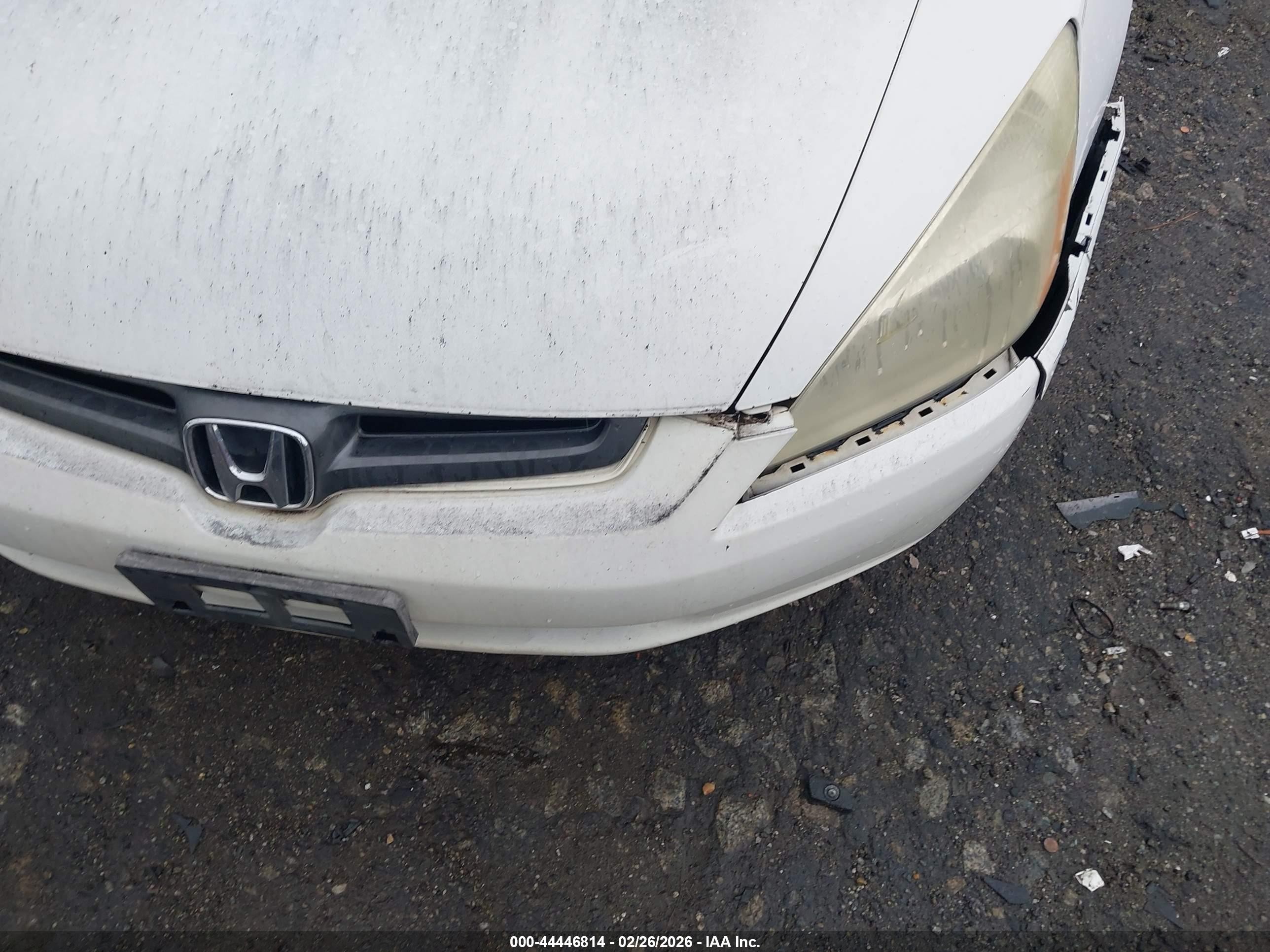 2003 Honda Accord 2.4 Lx White vin: 1HGCM56343A071055