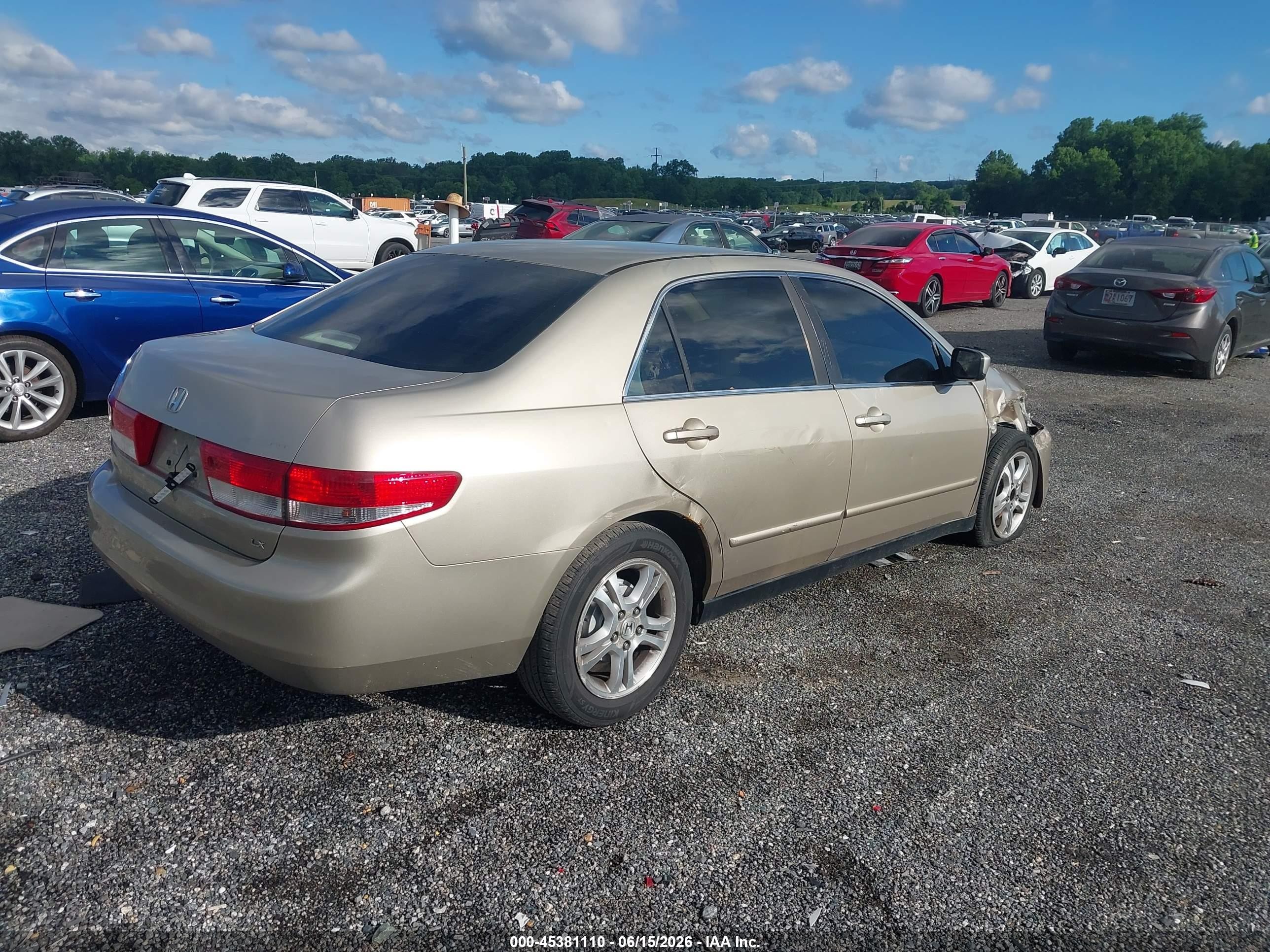 2003 Honda Accord 2.4 Lx Gold vin: 1HGCM56343A079432