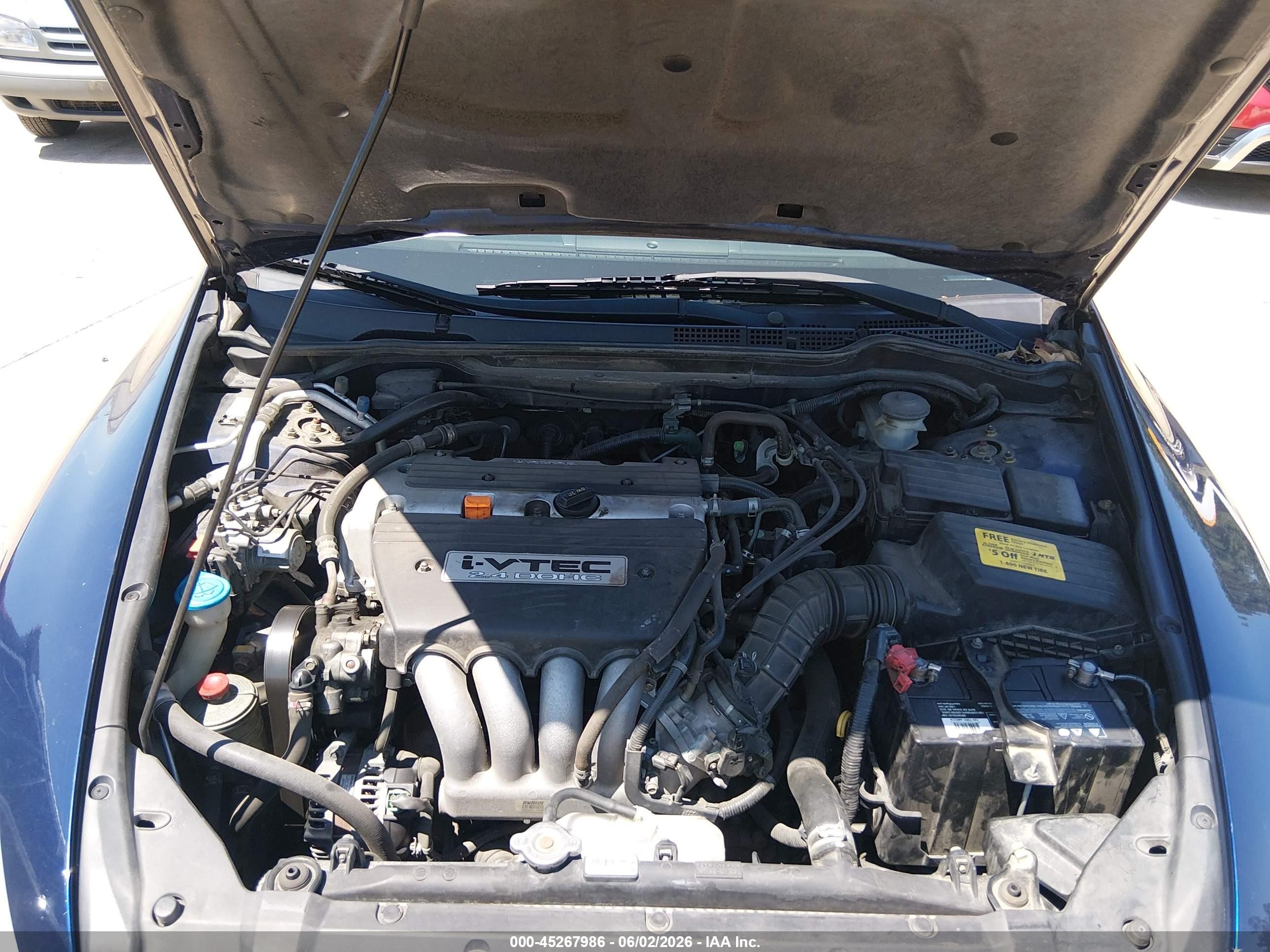 2003 Honda Accord 2.4 Lx Blue vin: 1HGCM56343A124899