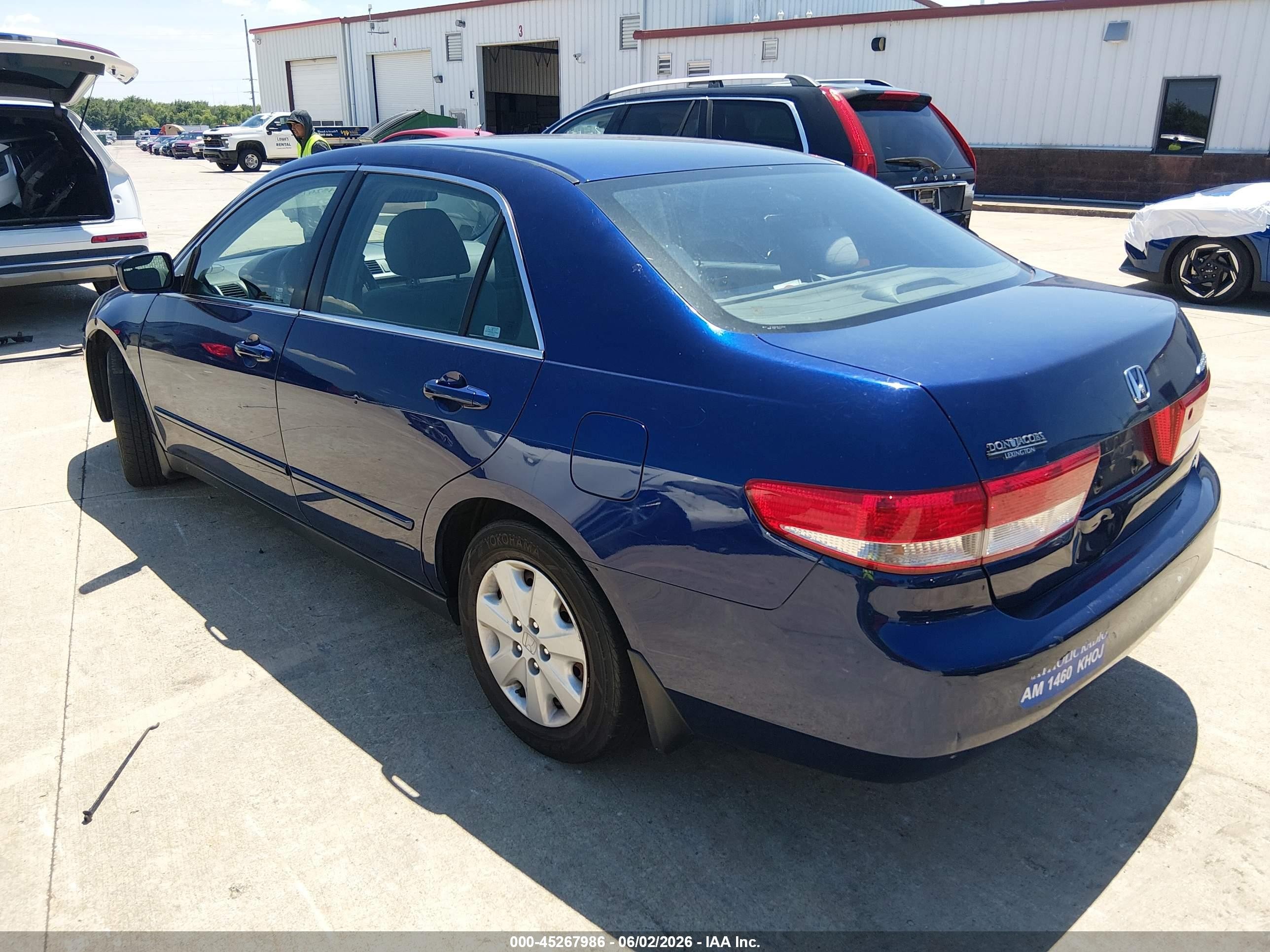 2003 Honda Accord 2.4 Lx Blue vin: 1HGCM56343A124899