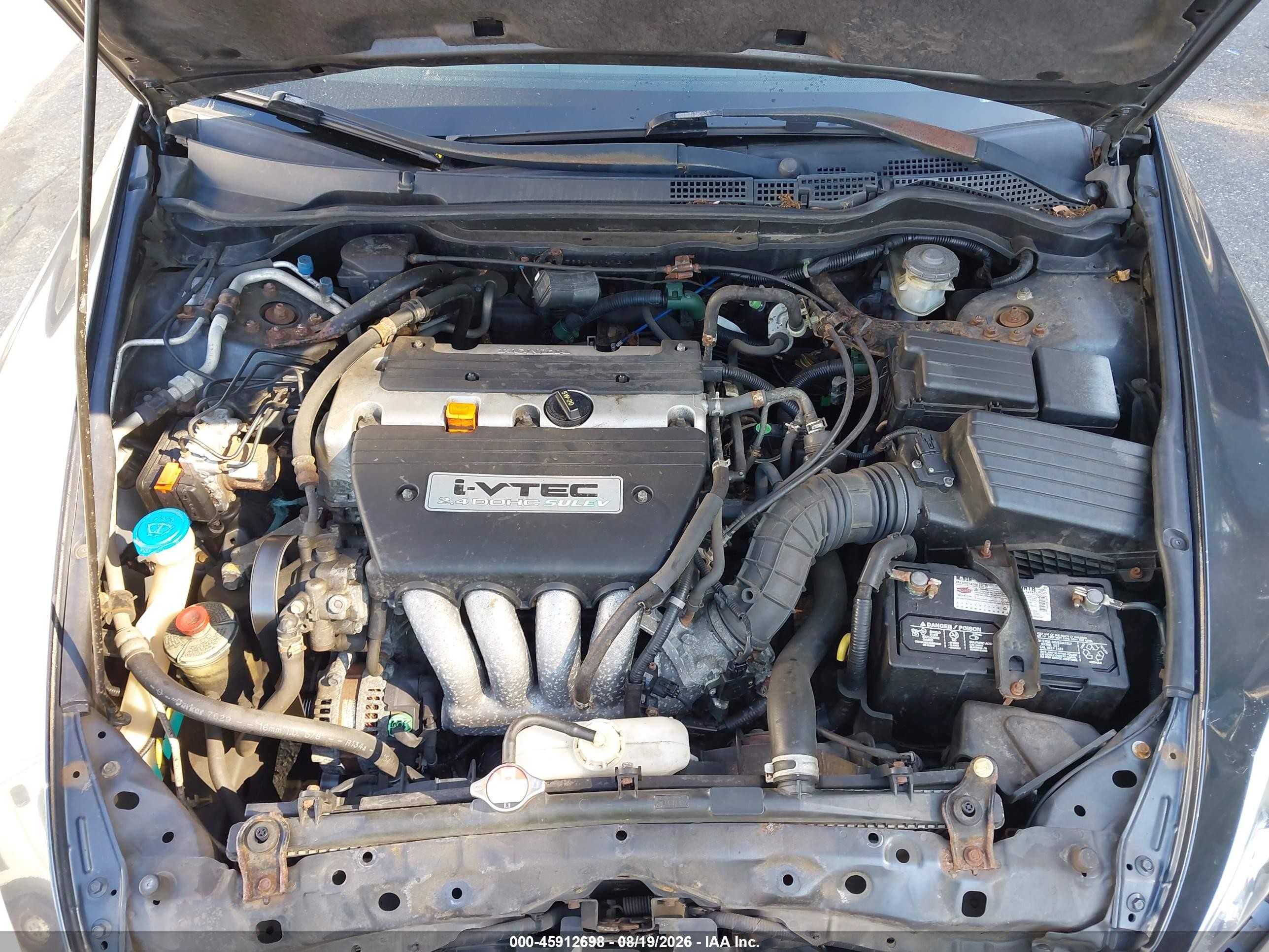 2004 Honda Accord 2.4 Lx Black vin: 1HGCM56344A147312