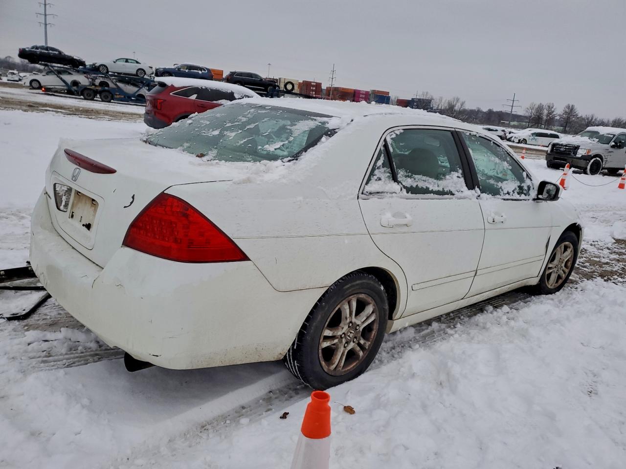 2006 Honda Accord Se White vin: 1HGCM56346A018330