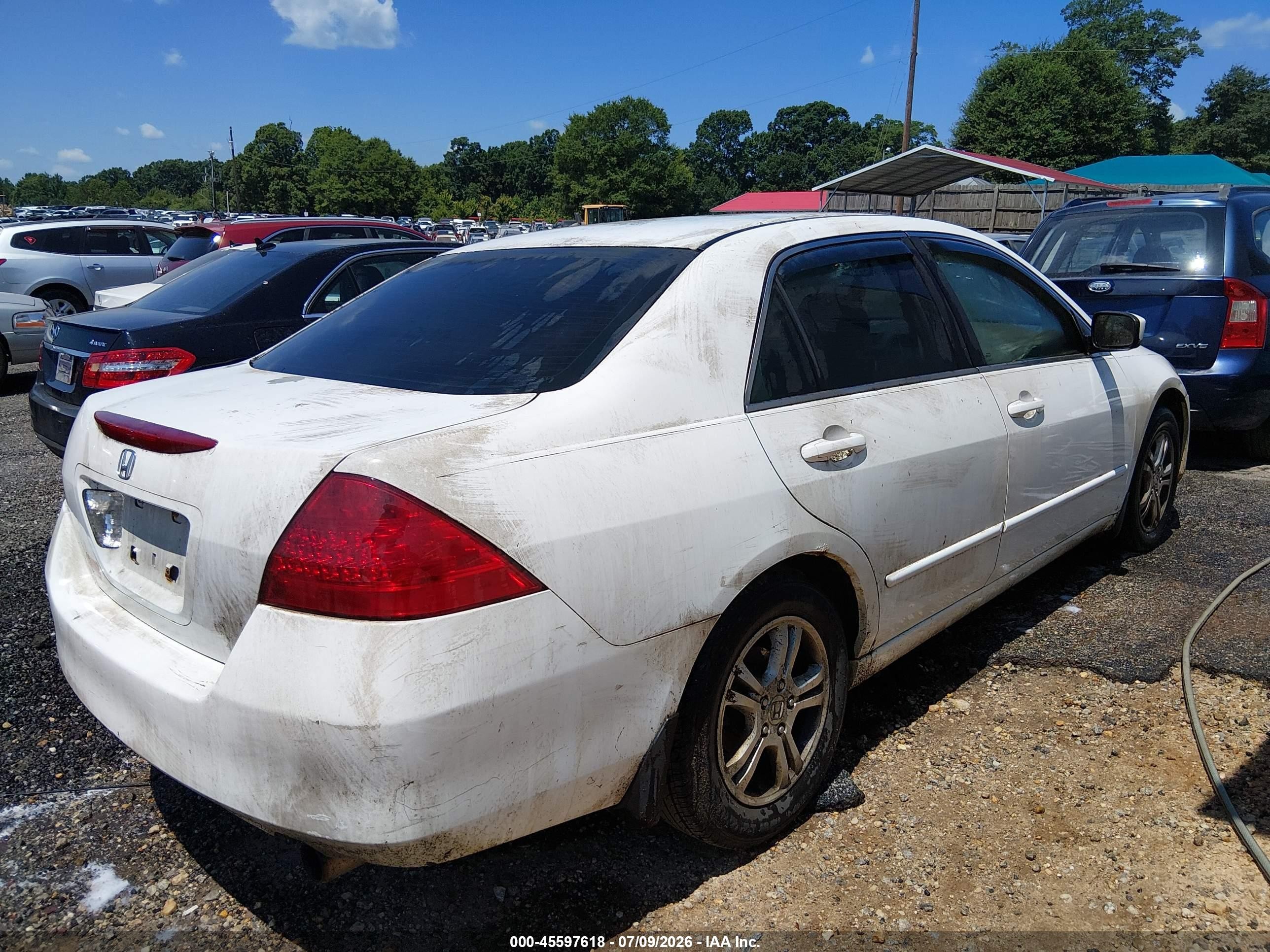 2006 Honda Accord 2.4 Se White vin: 1HGCM56346A132540