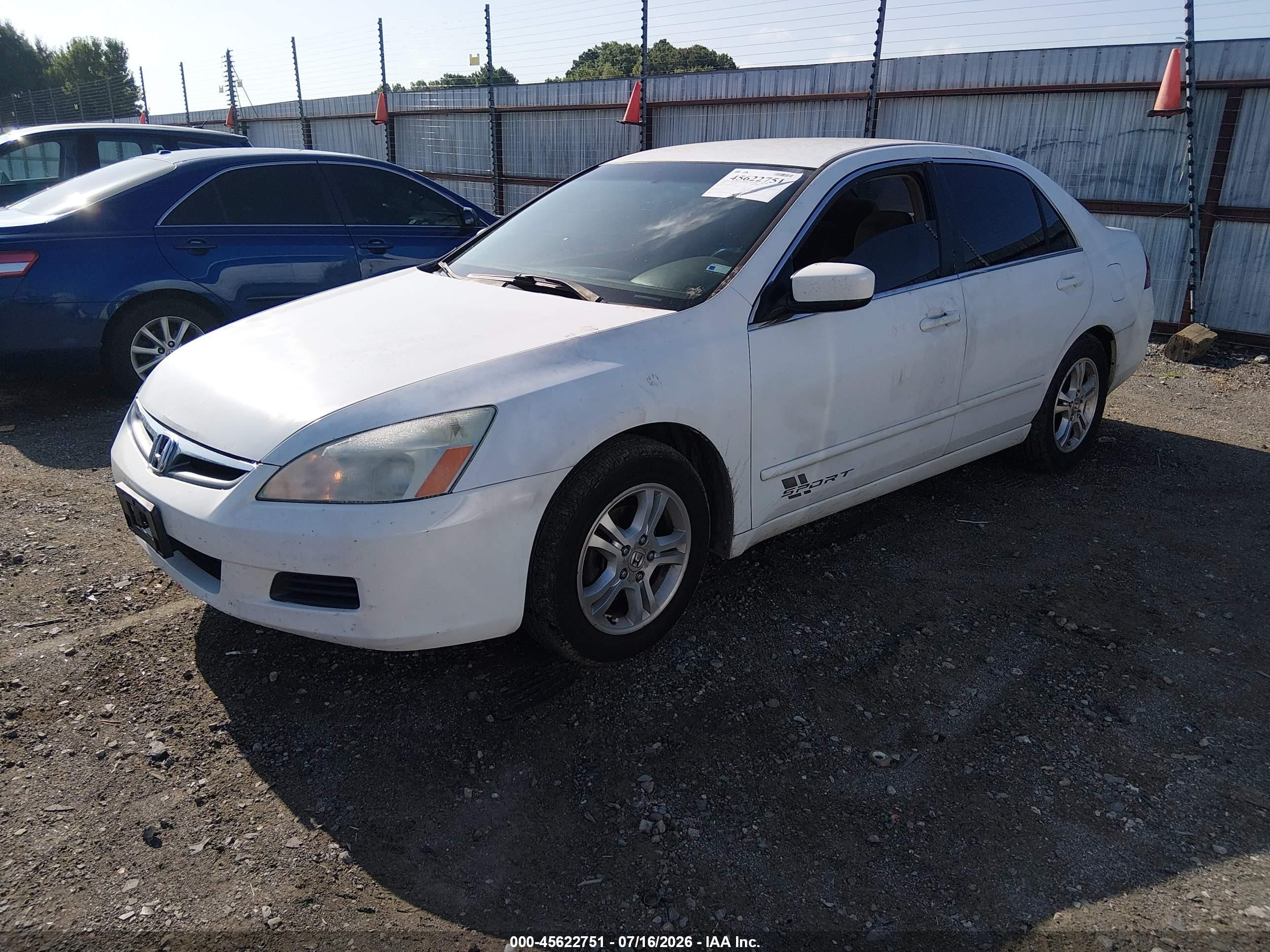 2006 Honda Accord 2.4 Se White vin: 1HGCM56346A144753