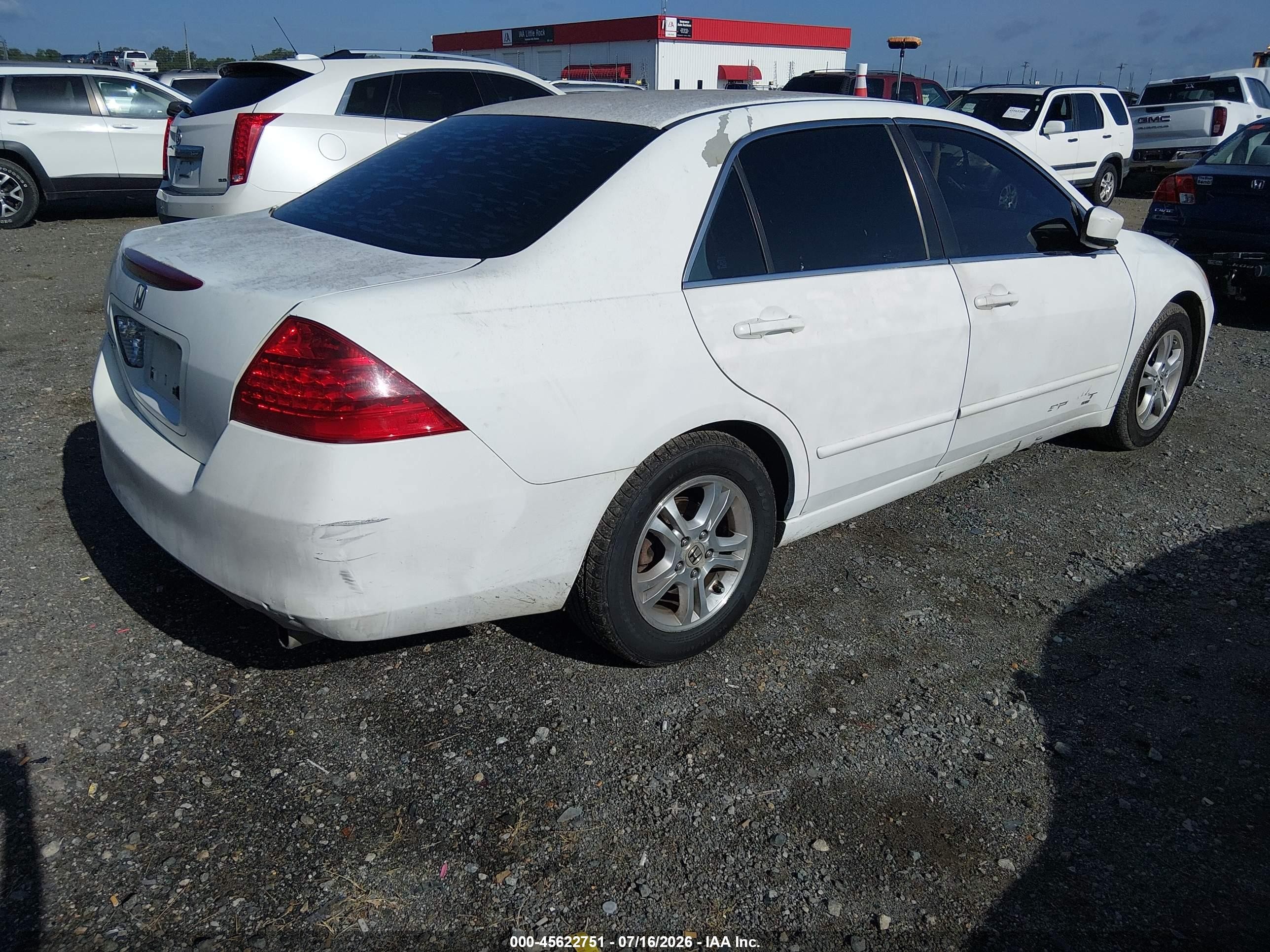 2006 Honda Accord 2.4 Se White vin: 1HGCM56346A144753