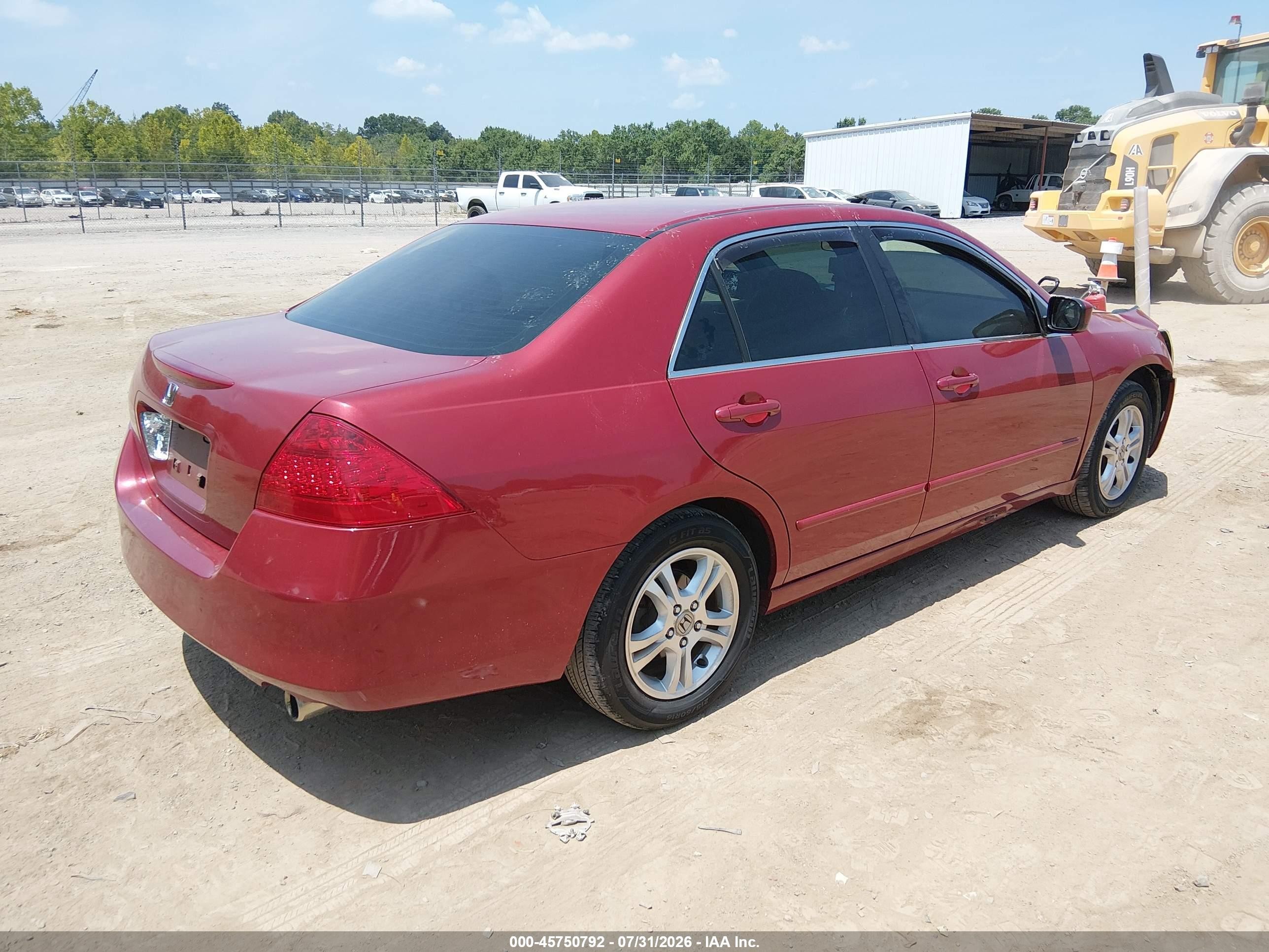 2007 Honda Accord 2.4 Se Maroon vin: 1HGCM56347A010262