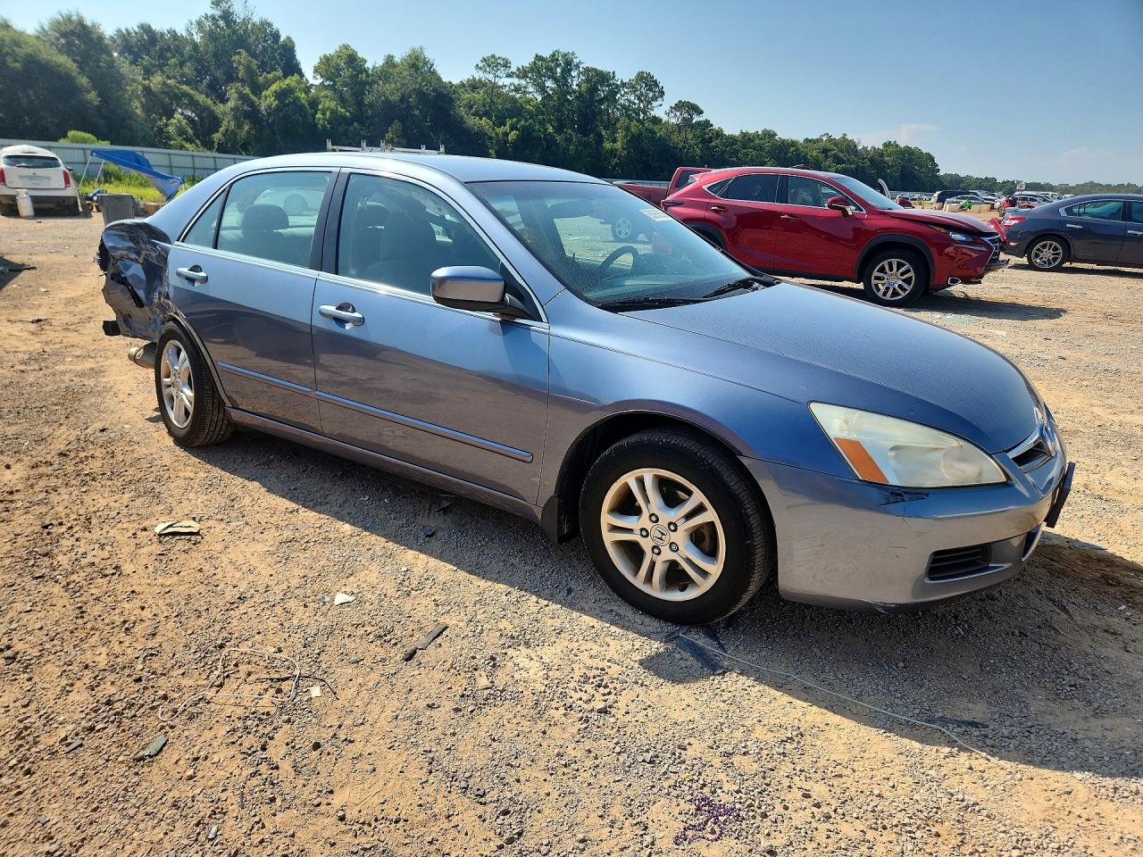 2007 Honda Accord Se Blue vin: 1HGCM56347A037008
