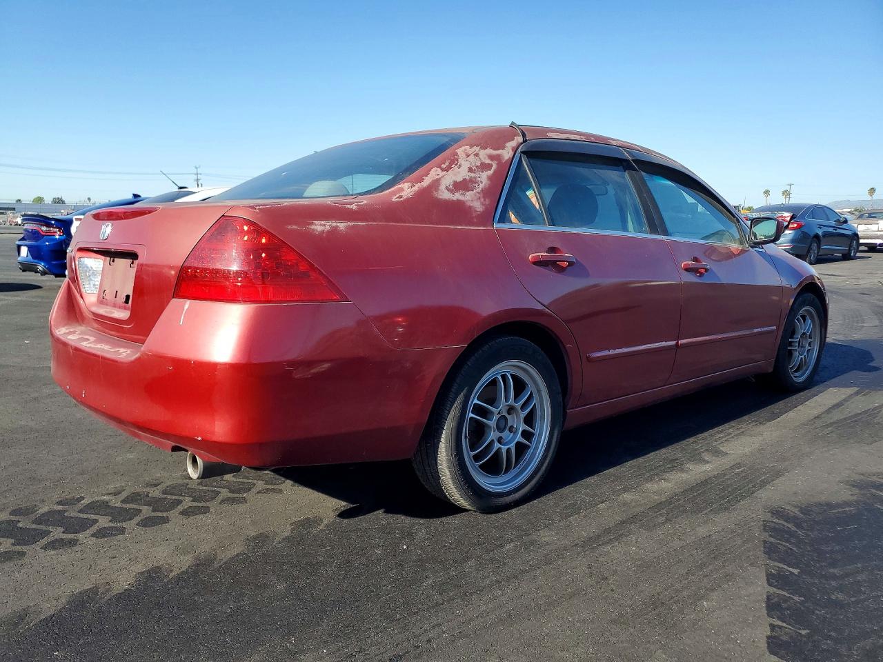2007 Honda Accord Se Red vin: 1HGCM56347A071093