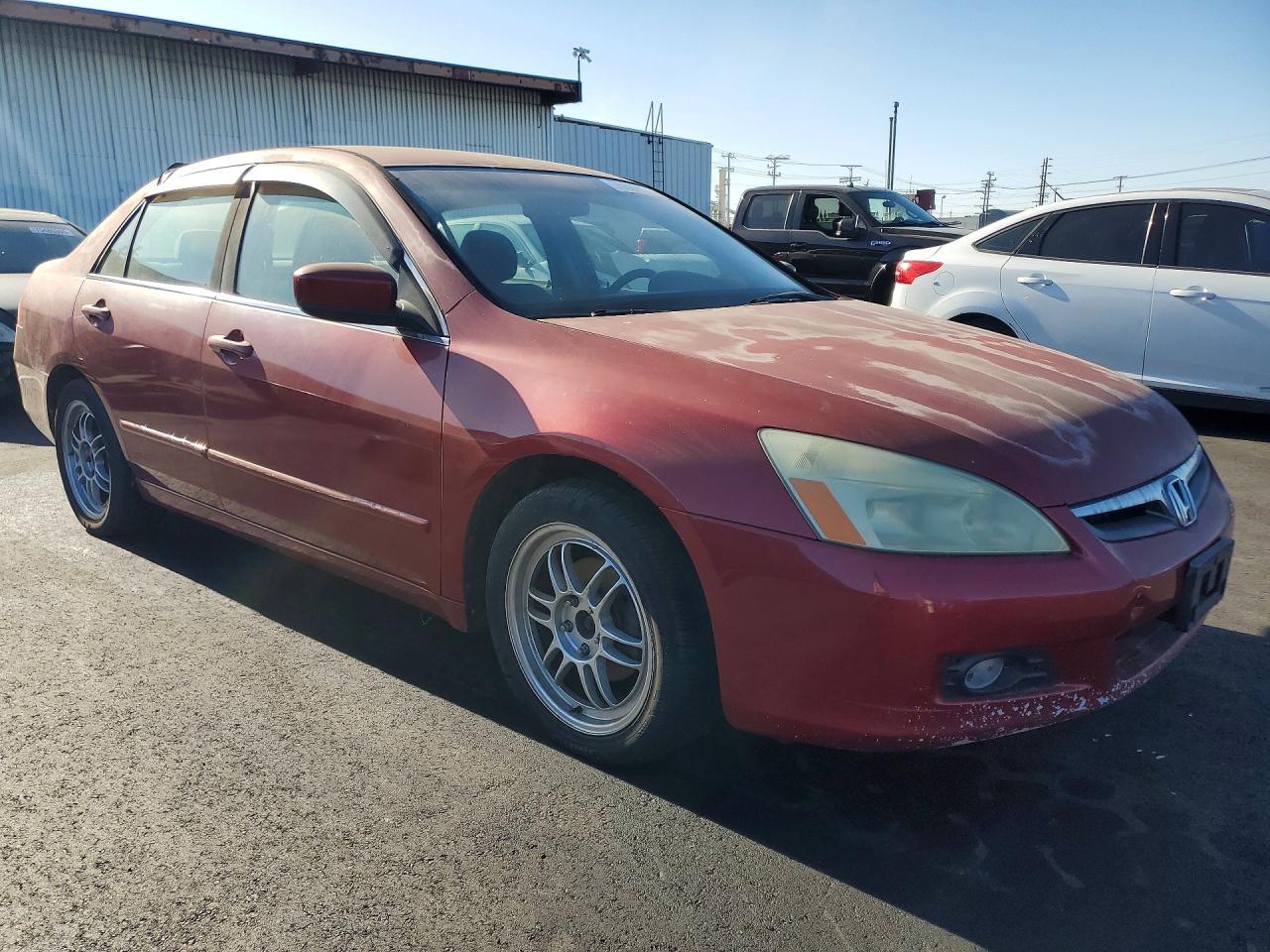 2007 Honda Accord Se Red vin: 1HGCM56347A071093