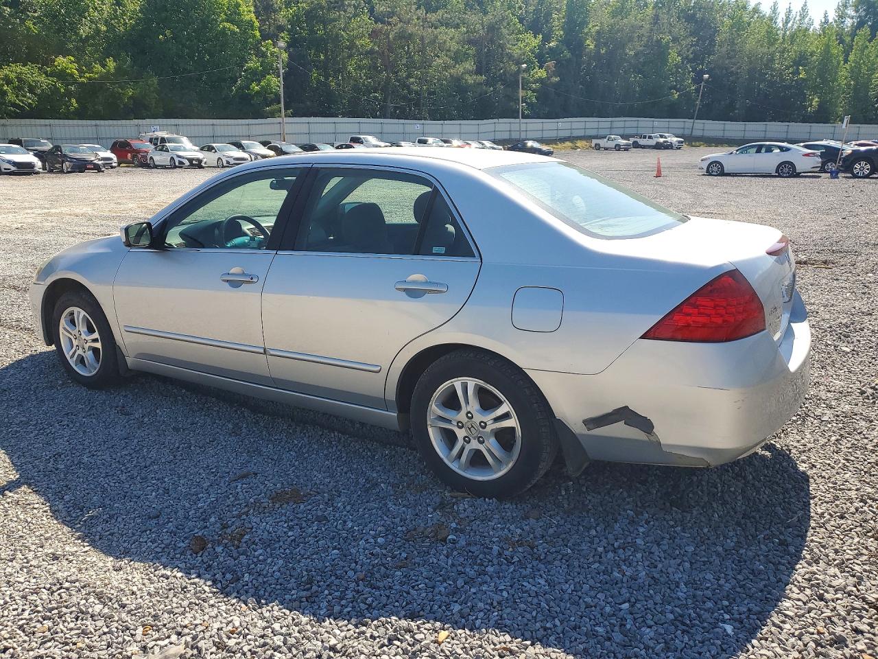 2007 Honda Accord Se Silver vin: 1HGCM56347A085012