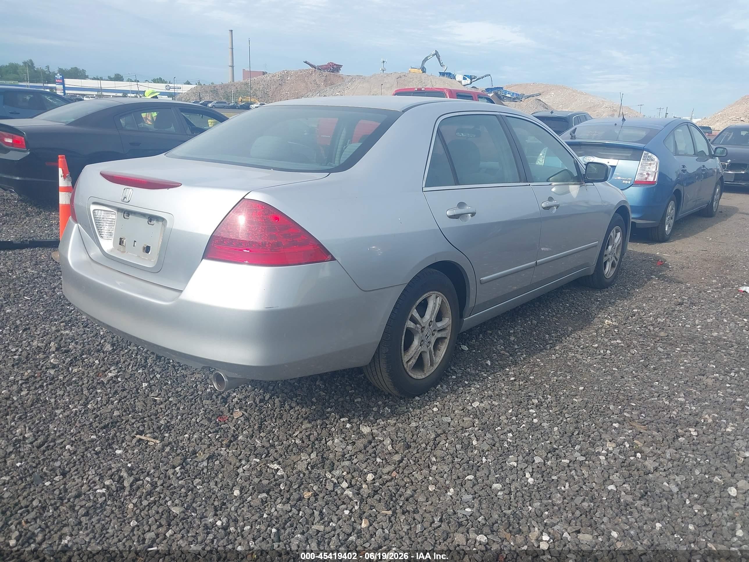 2007 Honda Accord 2.4 Se Gray vin: 1HGCM56347A141837