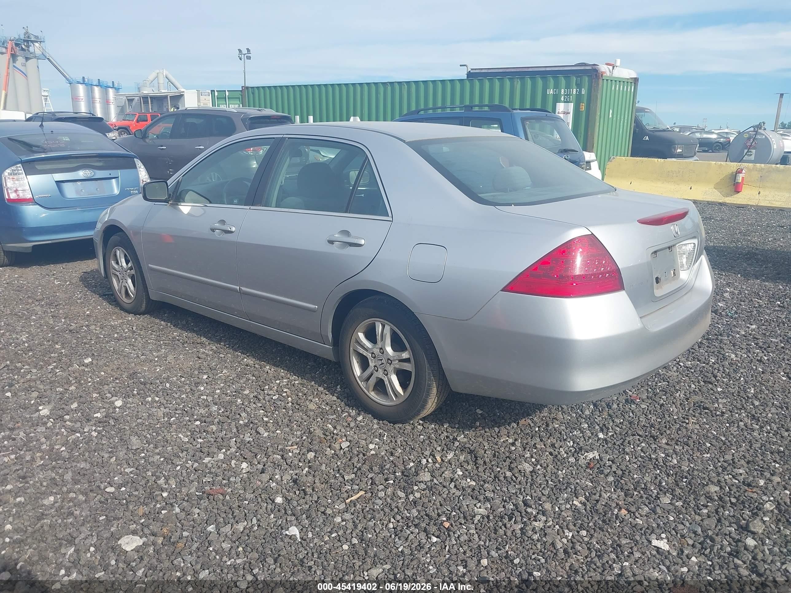 2007 Honda Accord 2.4 Se Gray vin: 1HGCM56347A141837