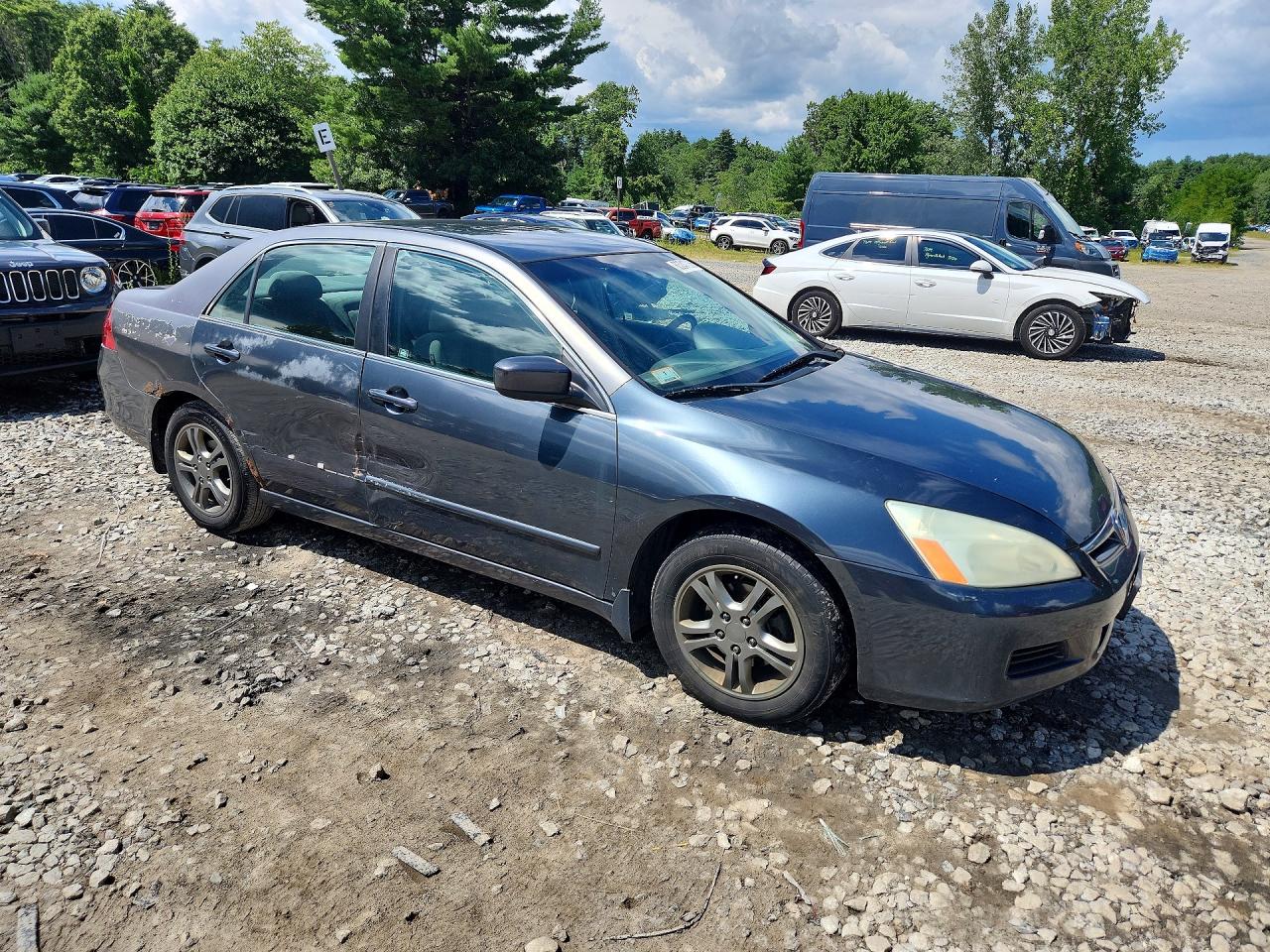 2007 Honda Accord Se Gray vin: 1HGCM56347A220246