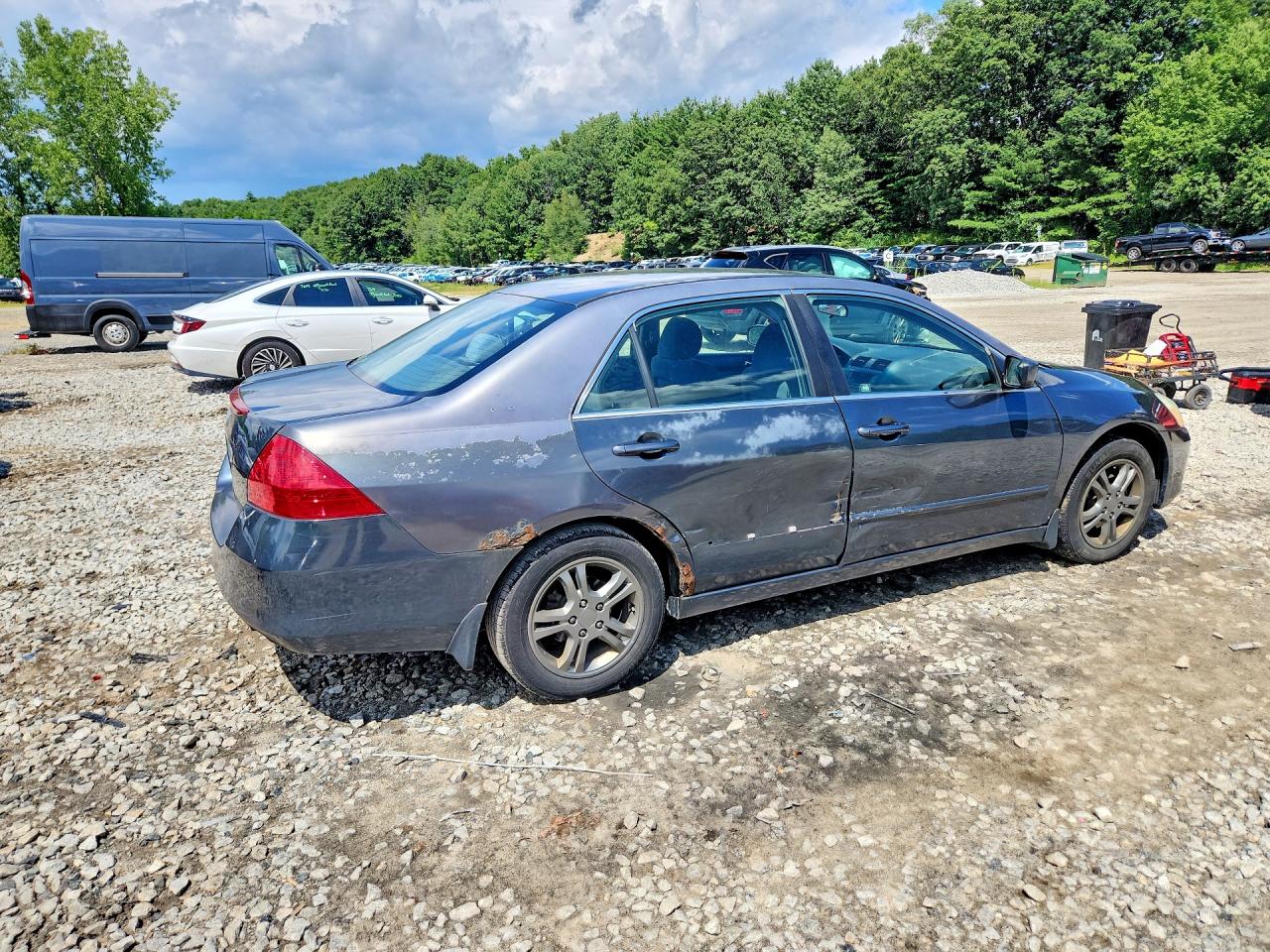 2007 Honda Accord Se Gray vin: 1HGCM56347A220246