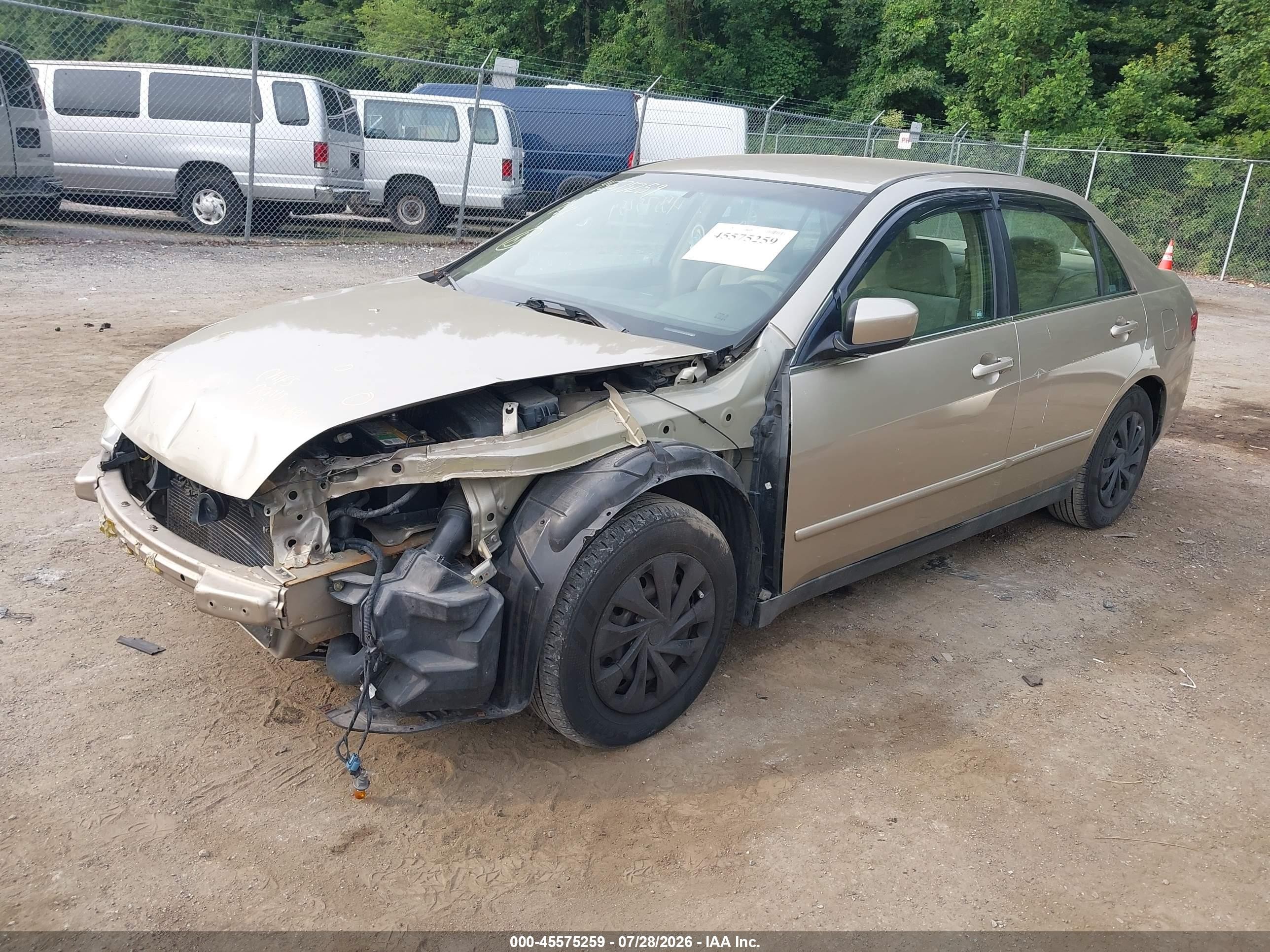 2003 Honda Accord Sdn Lx Золотой vin: 1HGCM56353A077284
