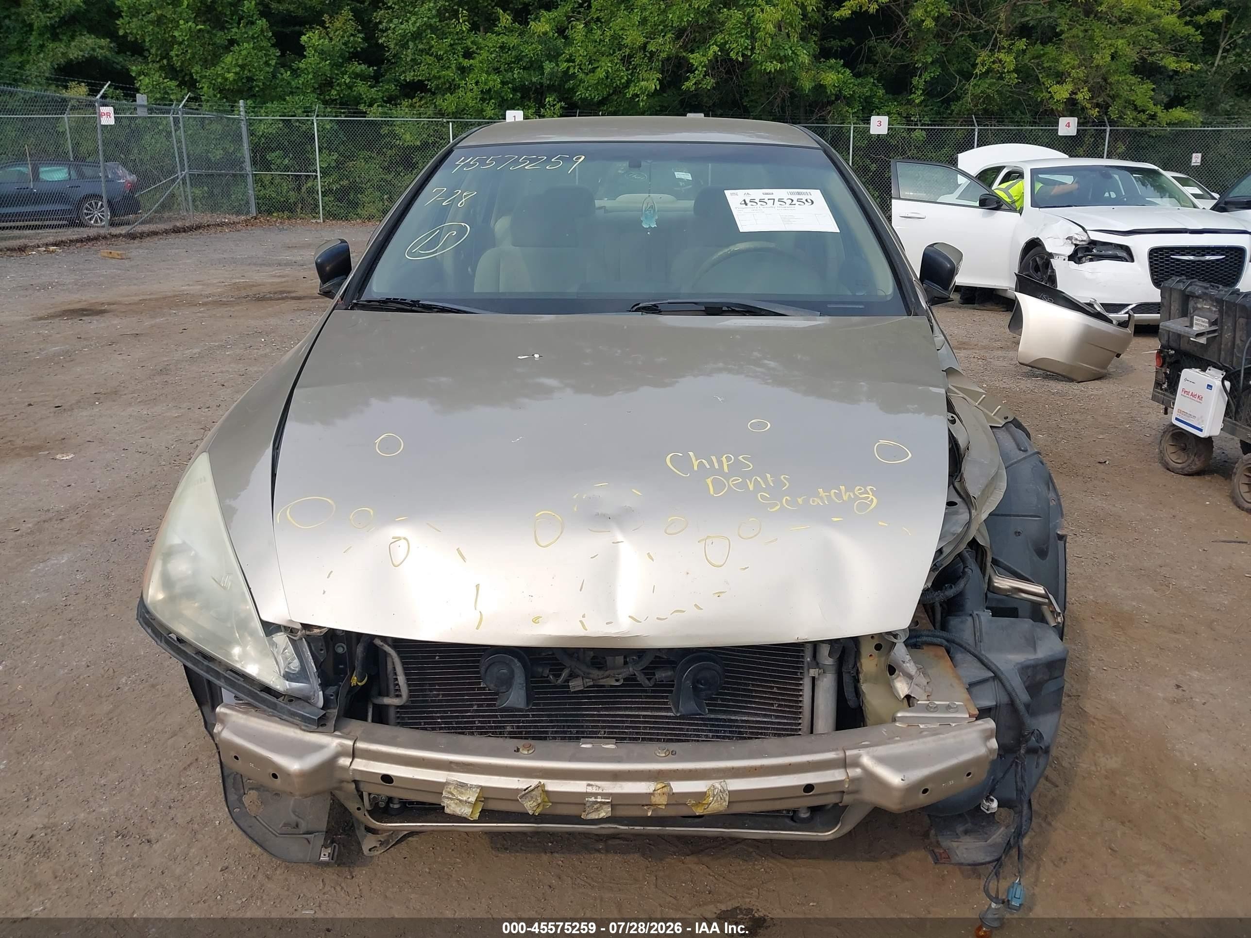 2003 Honda Accord Sdn Lx Золотой vin: 1HGCM56353A077284