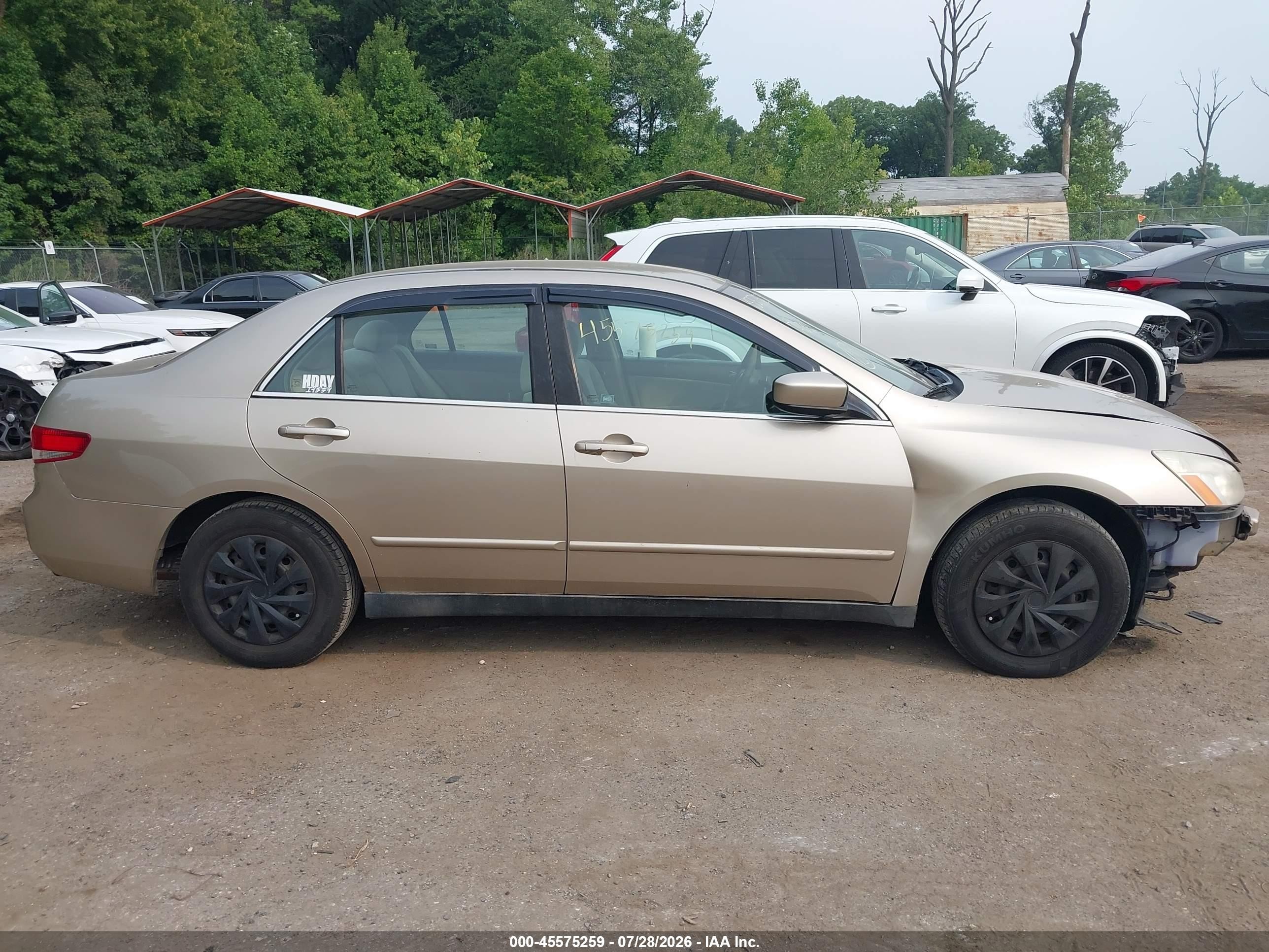 2003 Honda Accord Sdn Lx Золотой vin: 1HGCM56353A077284
