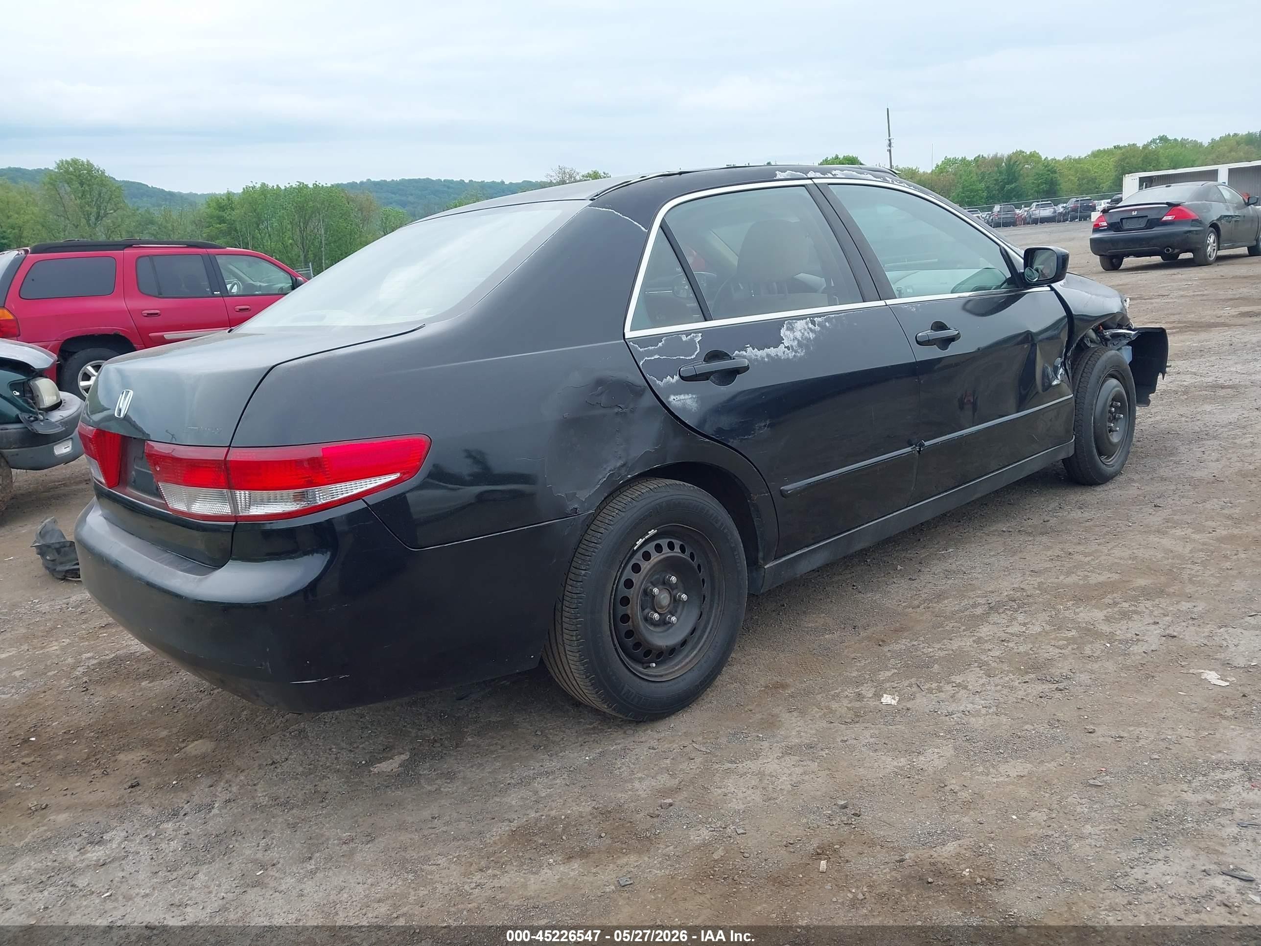 2003 Honda Accord 2.4 Lx Black vin: 1HGCM56353A106556