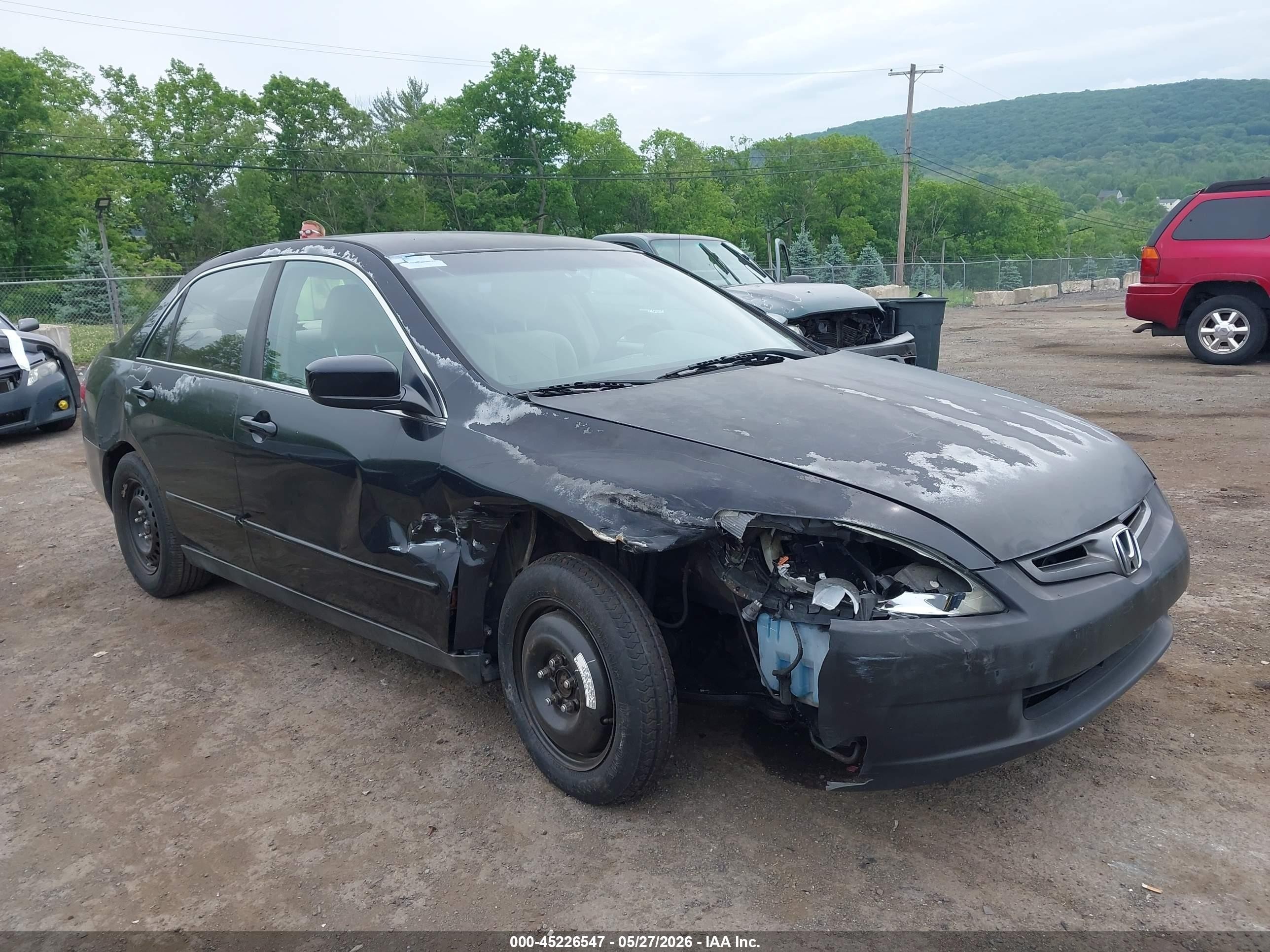 2003 Honda Accord 2.4 Lx Black vin: 1HGCM56353A106556