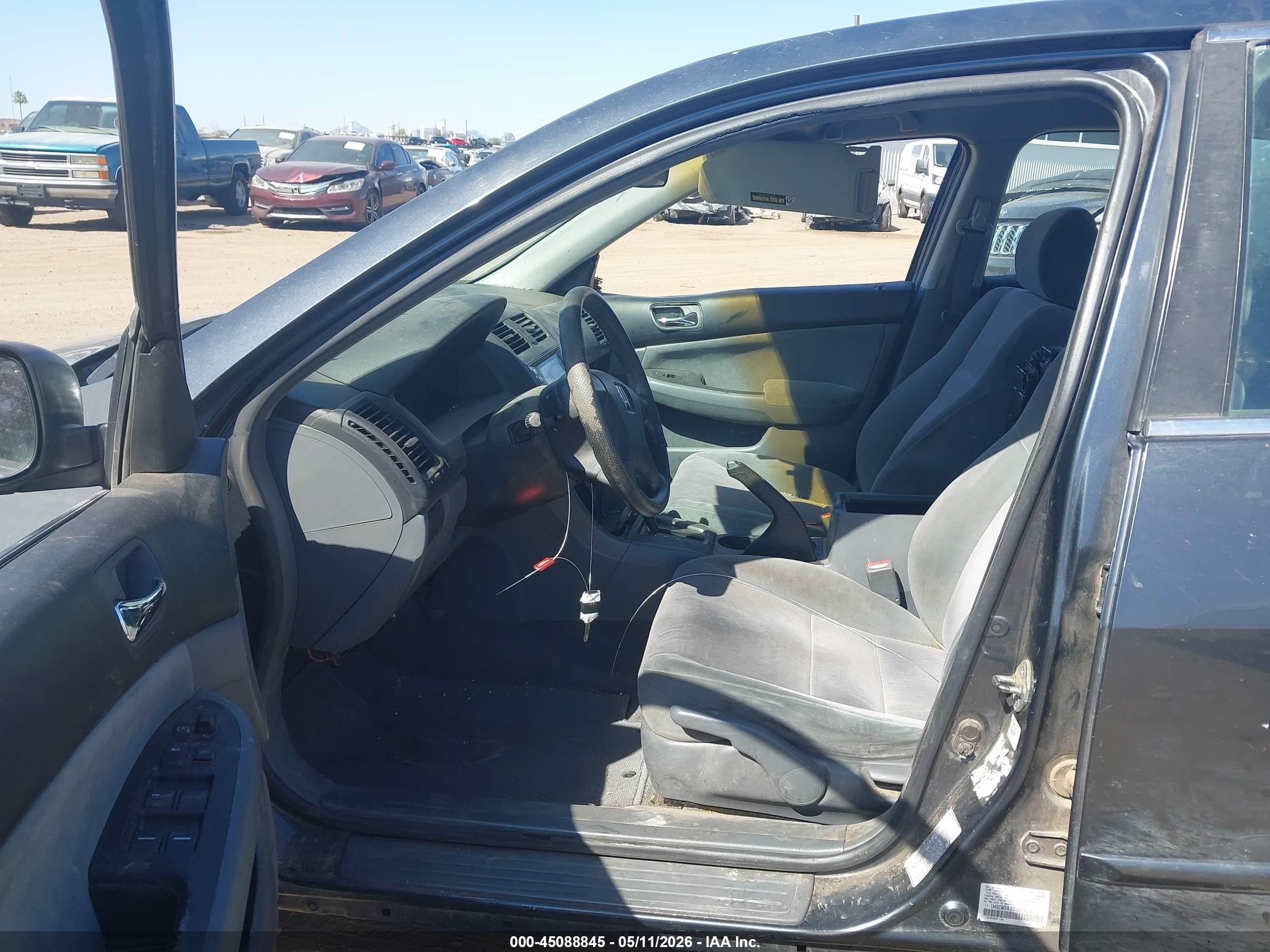 2003 Honda Accord 2.4 Lx Black vin: 1HGCM56353A142523