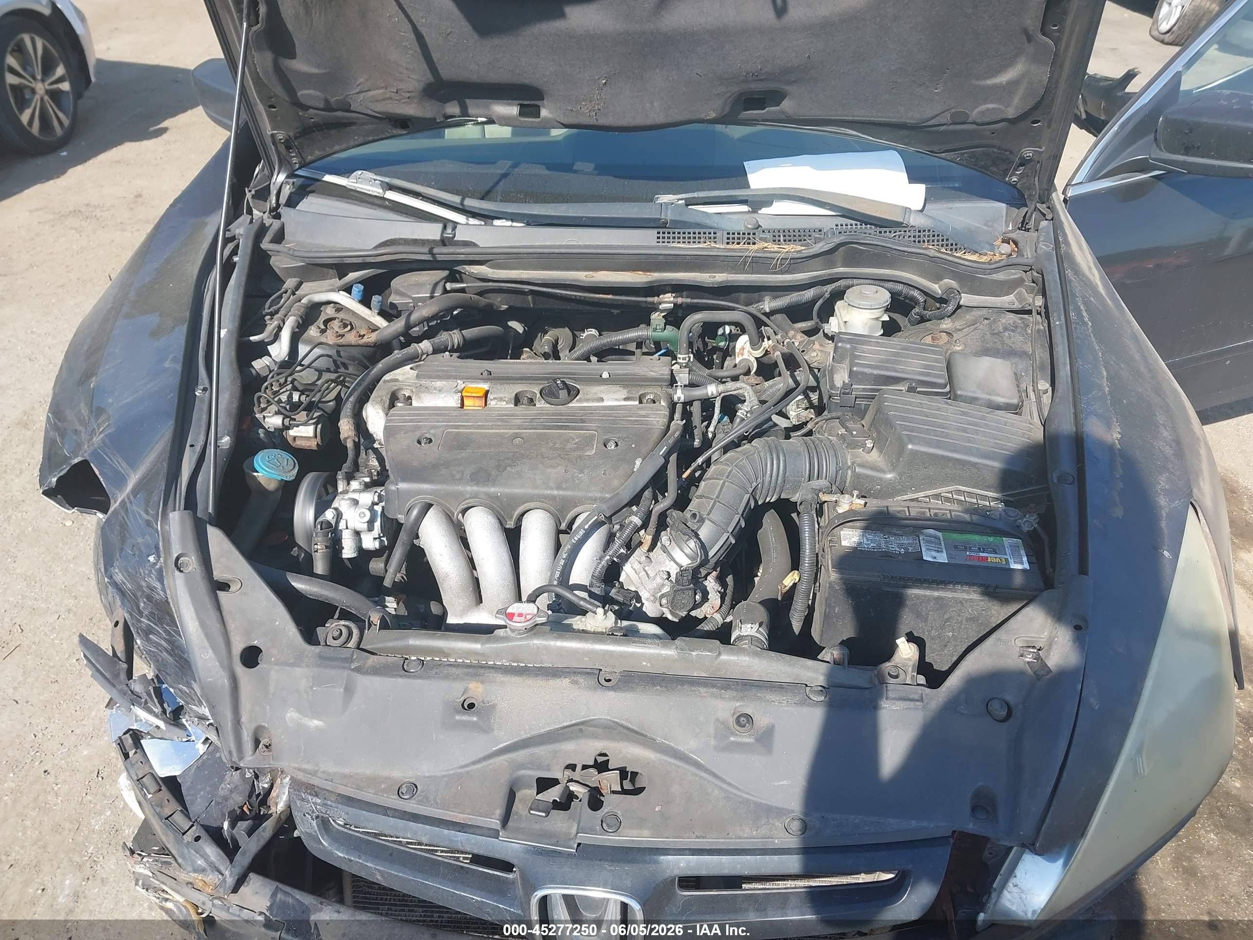 2004 Honda Accord 2.4 Lx Black vin: 1HGCM56354A041449