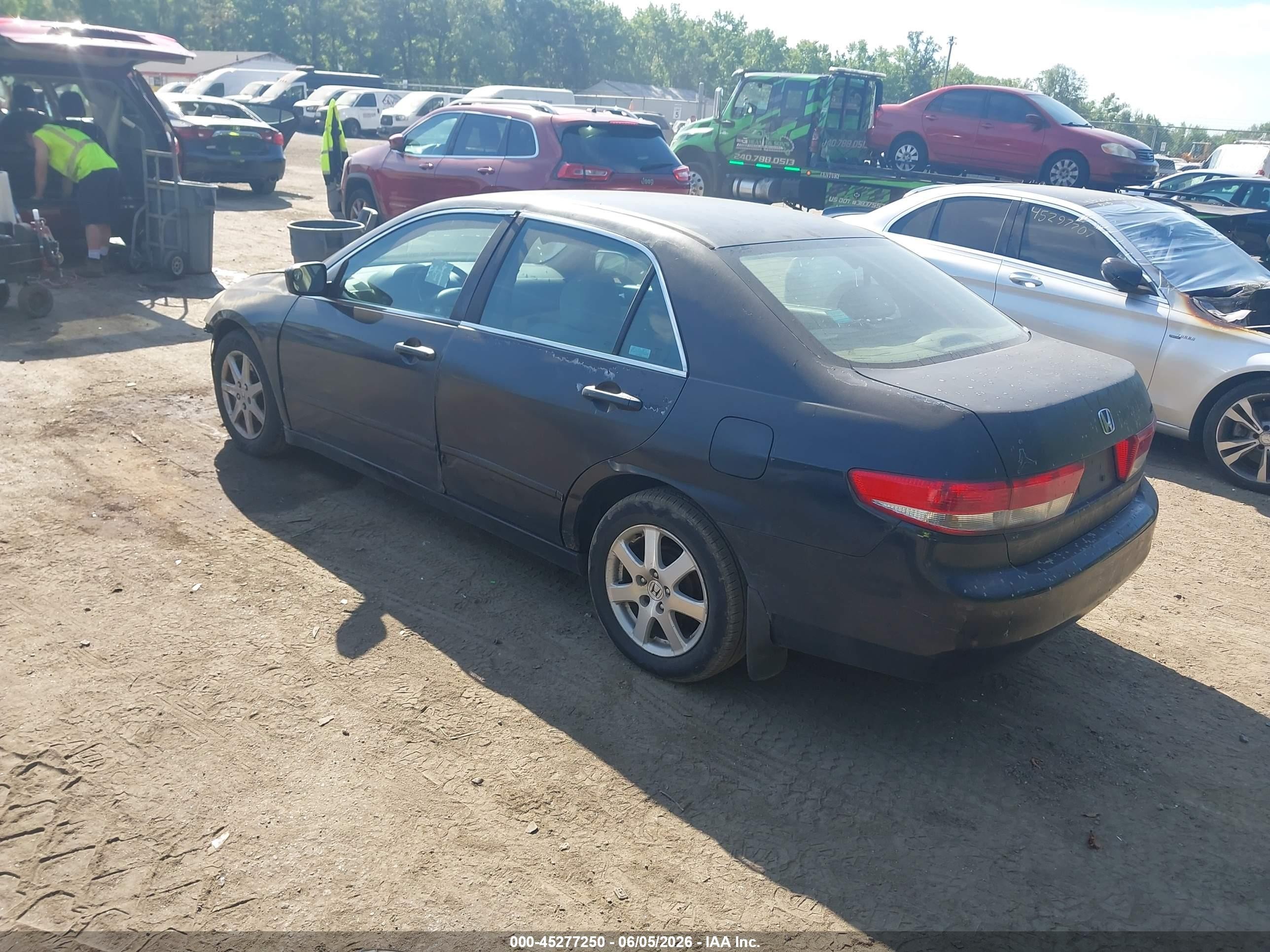 2004 Honda Accord 2.4 Lx Black vin: 1HGCM56354A041449