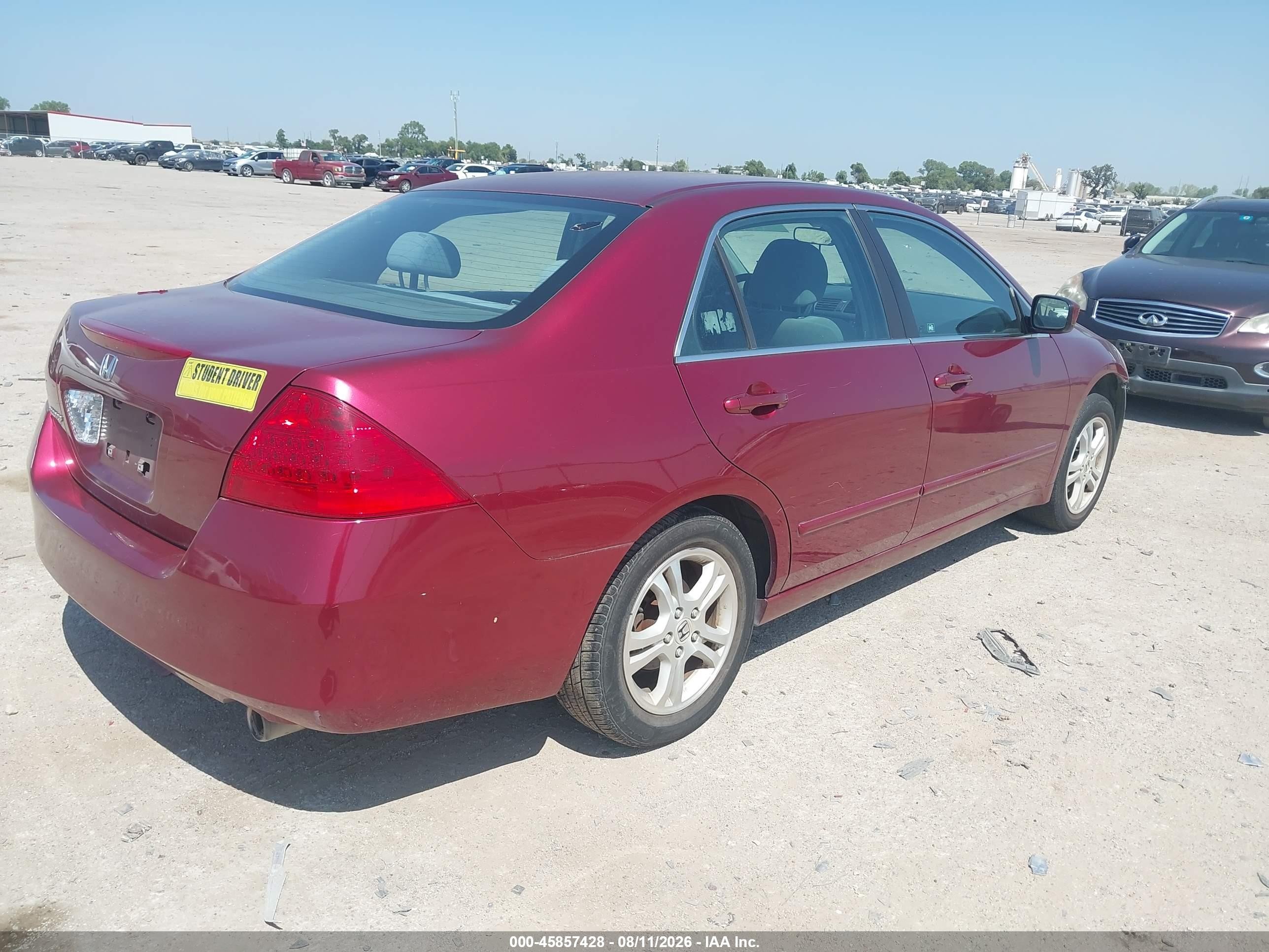 2006 Honda Accord 2.4 Se Red vin: 1HGCM56356A023827