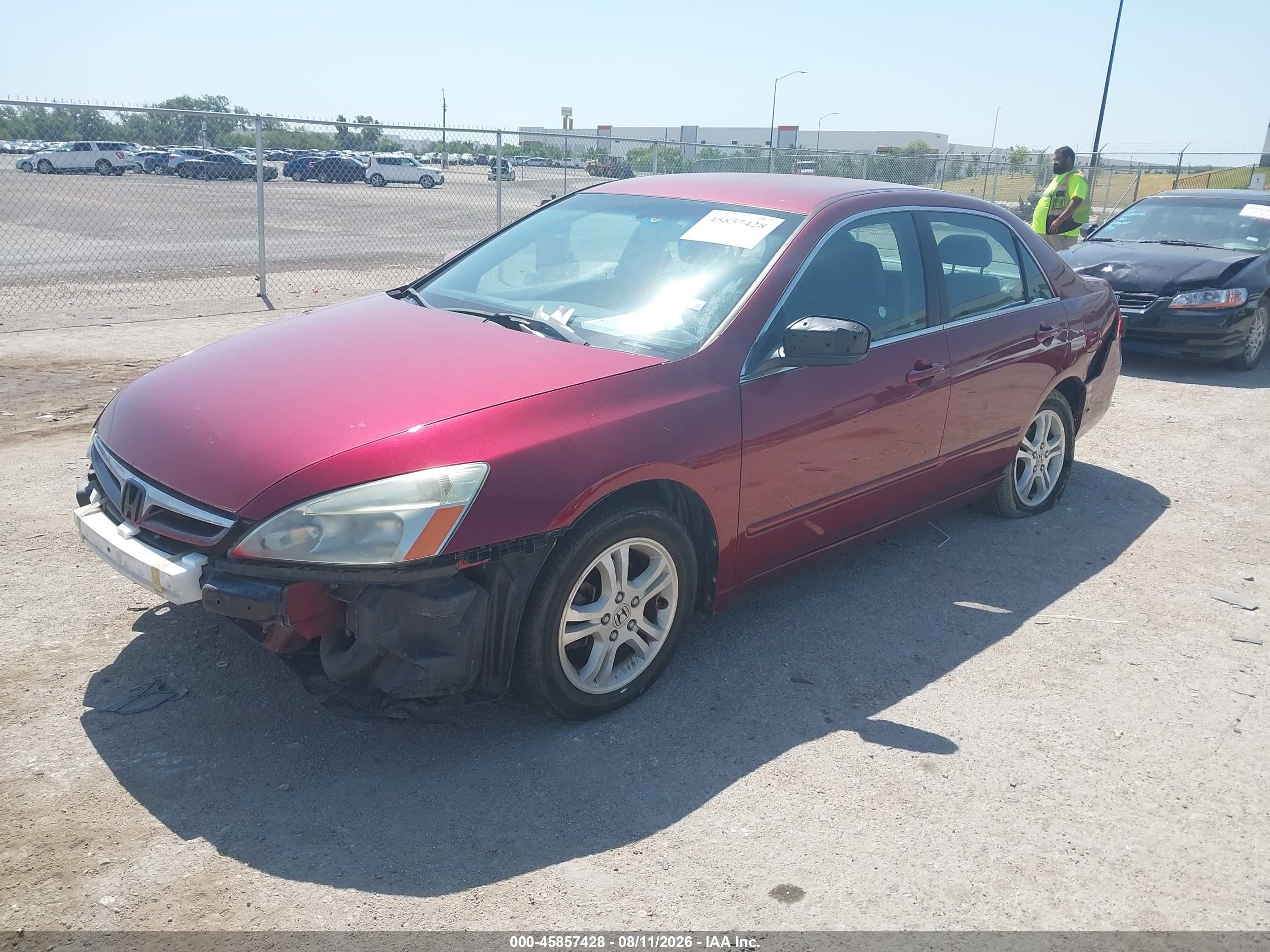 2006 Honda Accord 2.4 Se Red vin: 1HGCM56356A023827