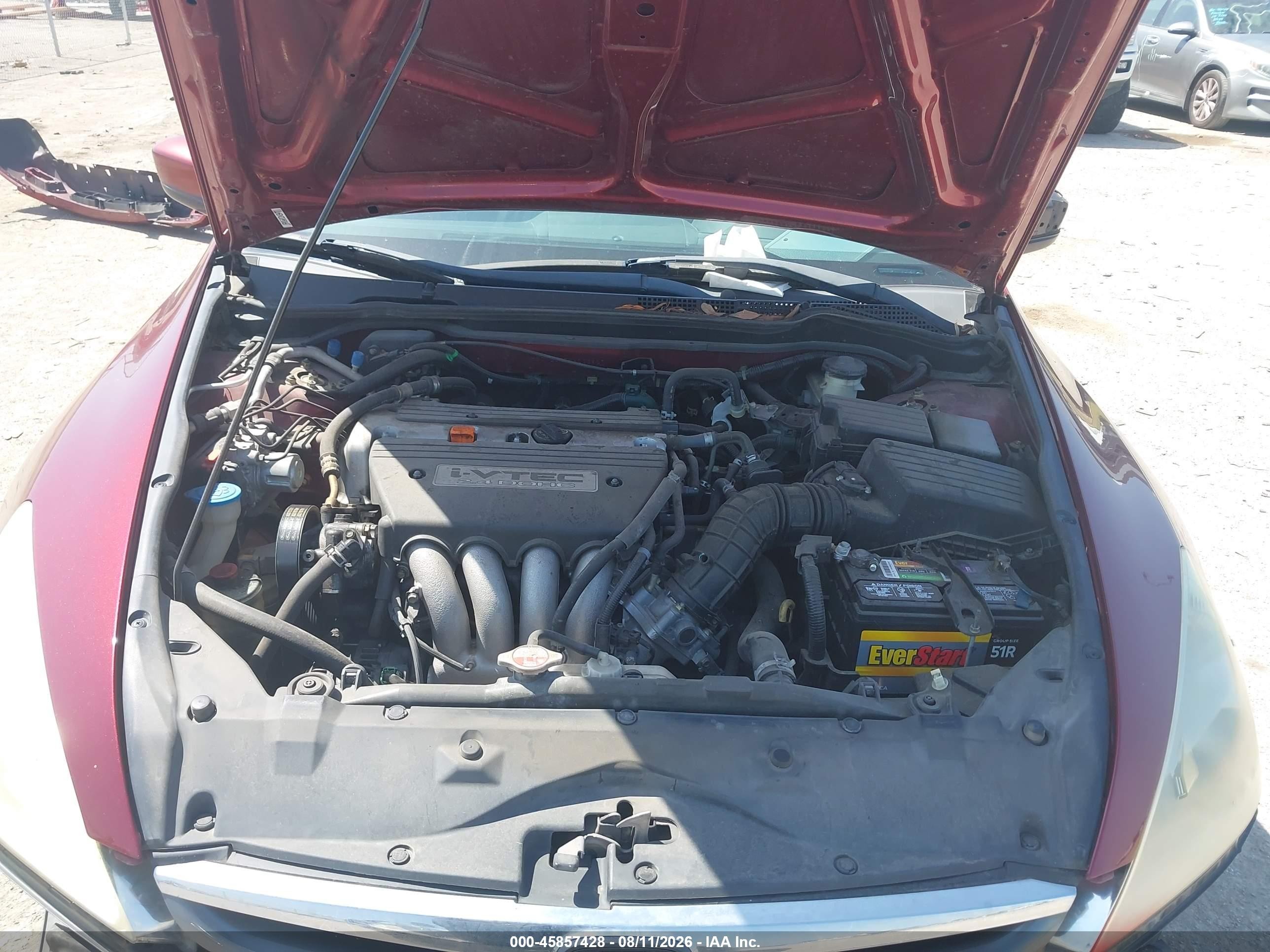 2006 Honda Accord 2.4 Se Red vin: 1HGCM56356A023827