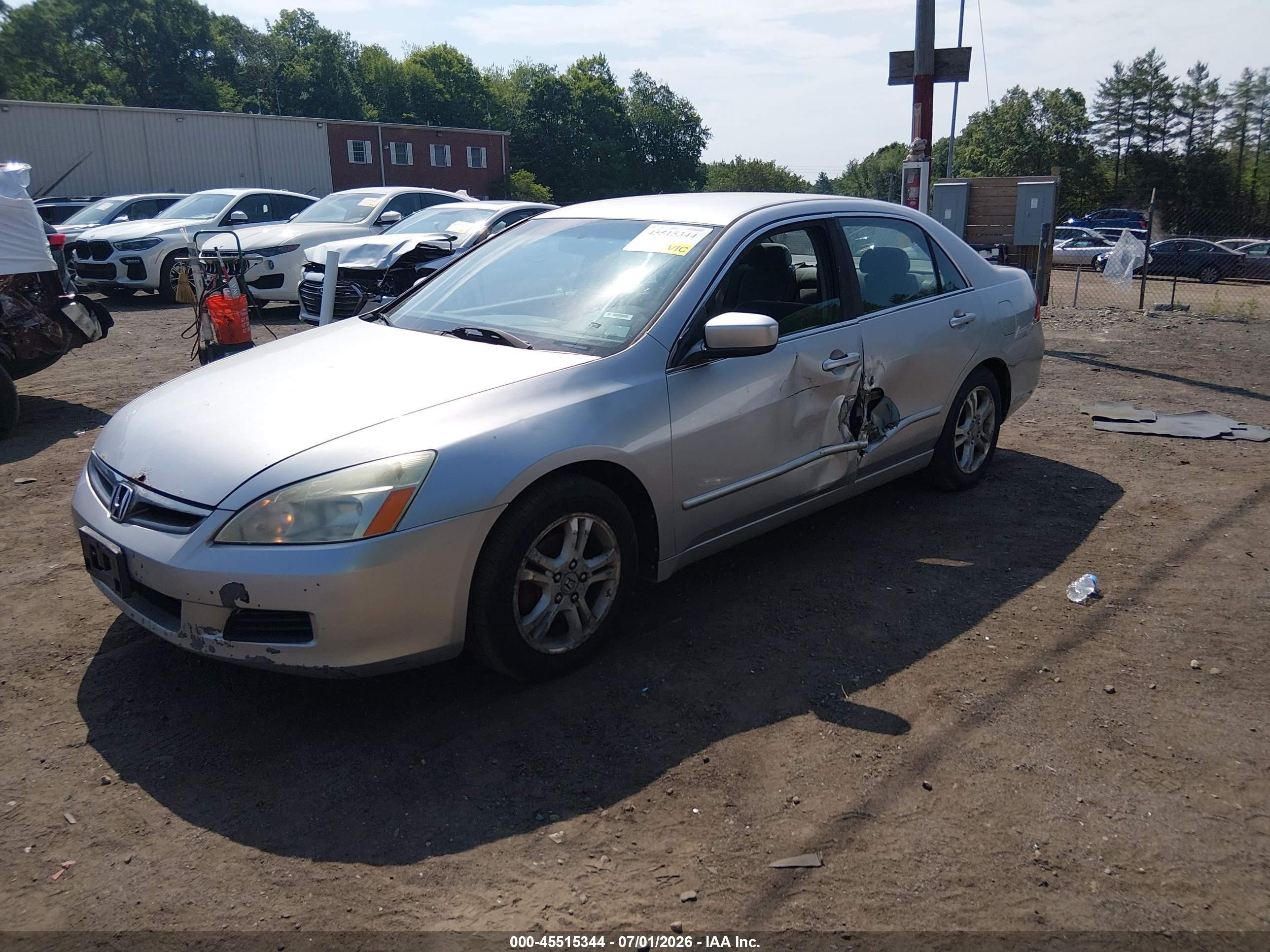 2006 Honda Accord 2.4 Se Silver vin: 1HGCM56356A090816
