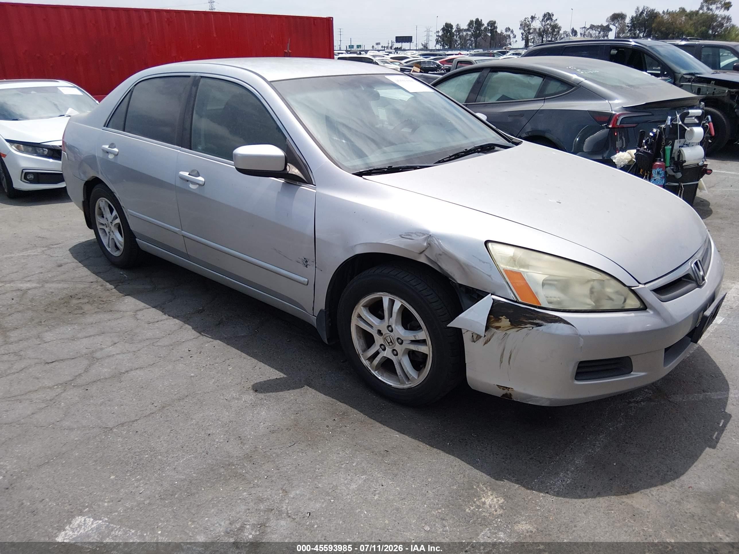 2006 Honda Accord 2.4 Se Gray vin: 1HGCM56356A119389