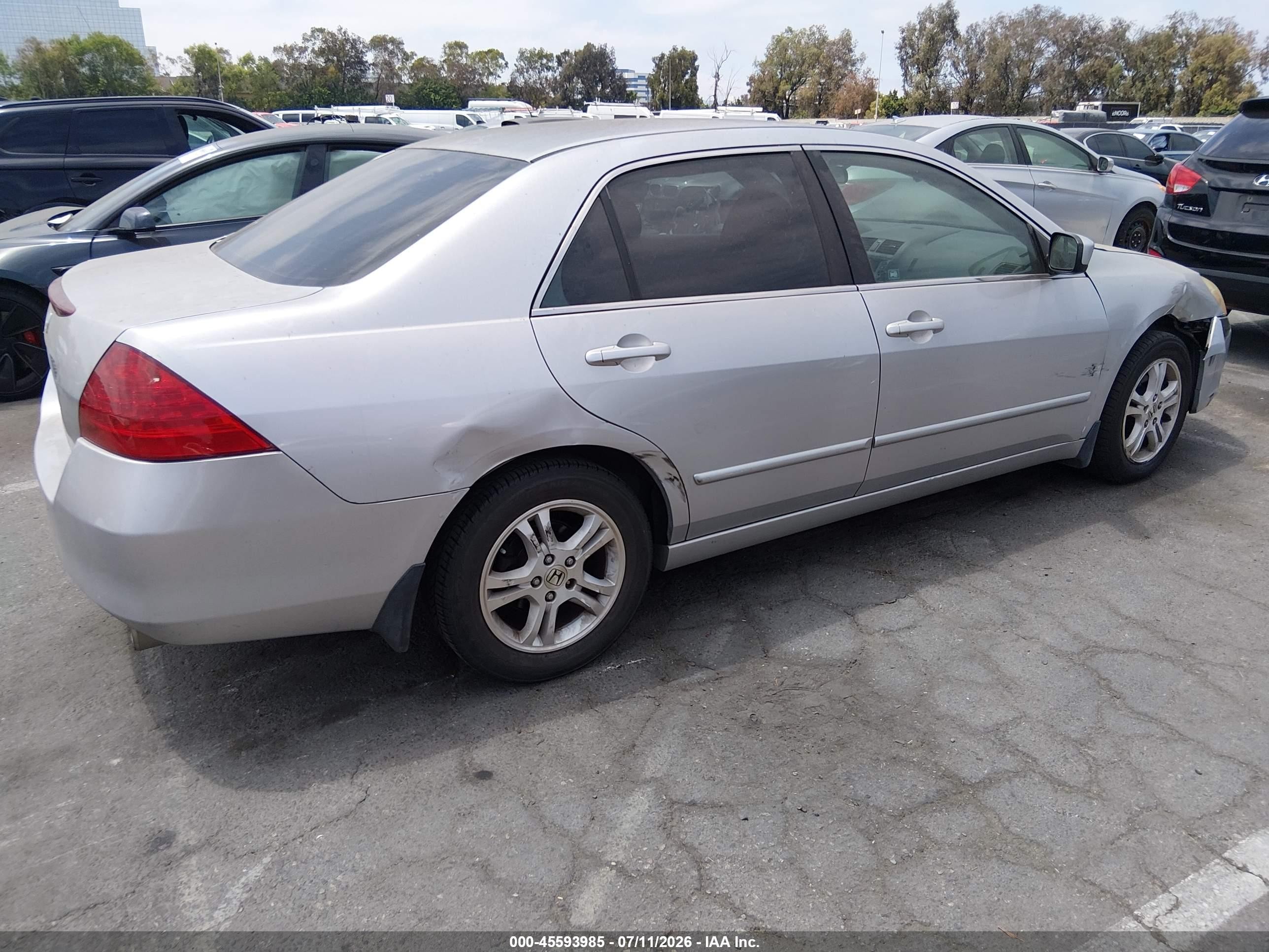 2006 Honda Accord 2.4 Se Gray vin: 1HGCM56356A119389