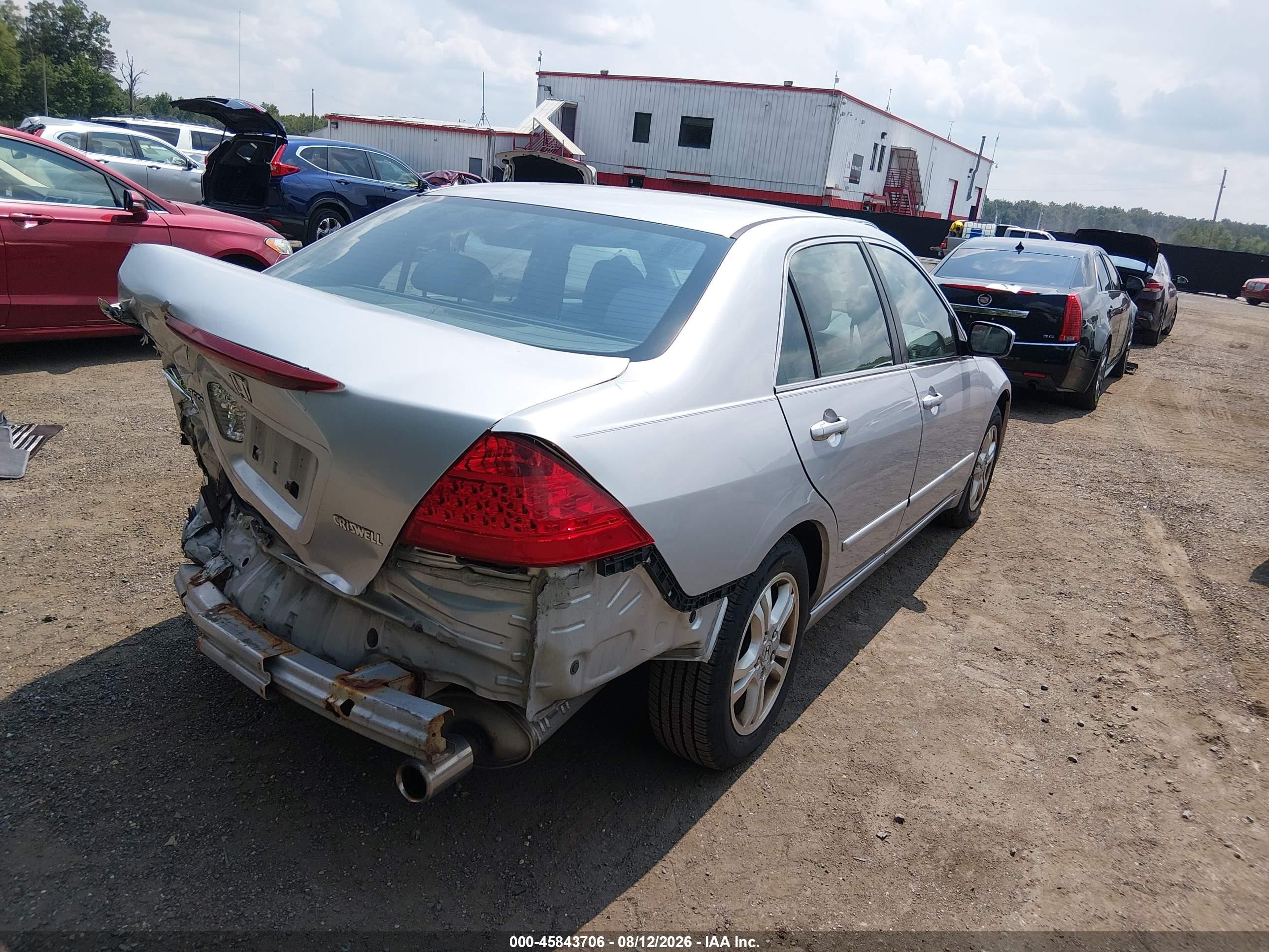 2007 Honda Accord 2.4 Se Silver vin: 1HGCM56357A033503
