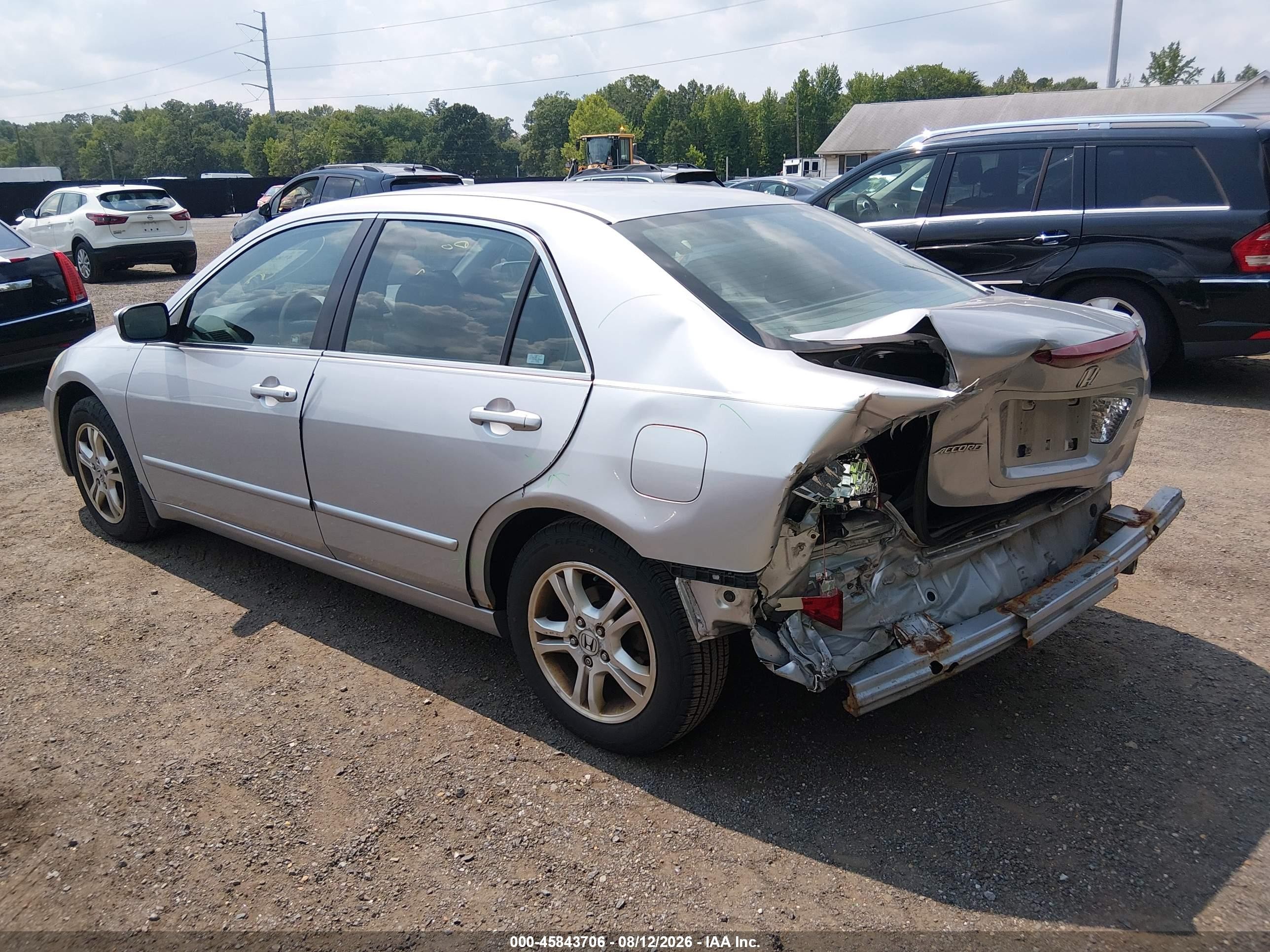 2007 Honda Accord 2.4 Se Silver vin: 1HGCM56357A033503