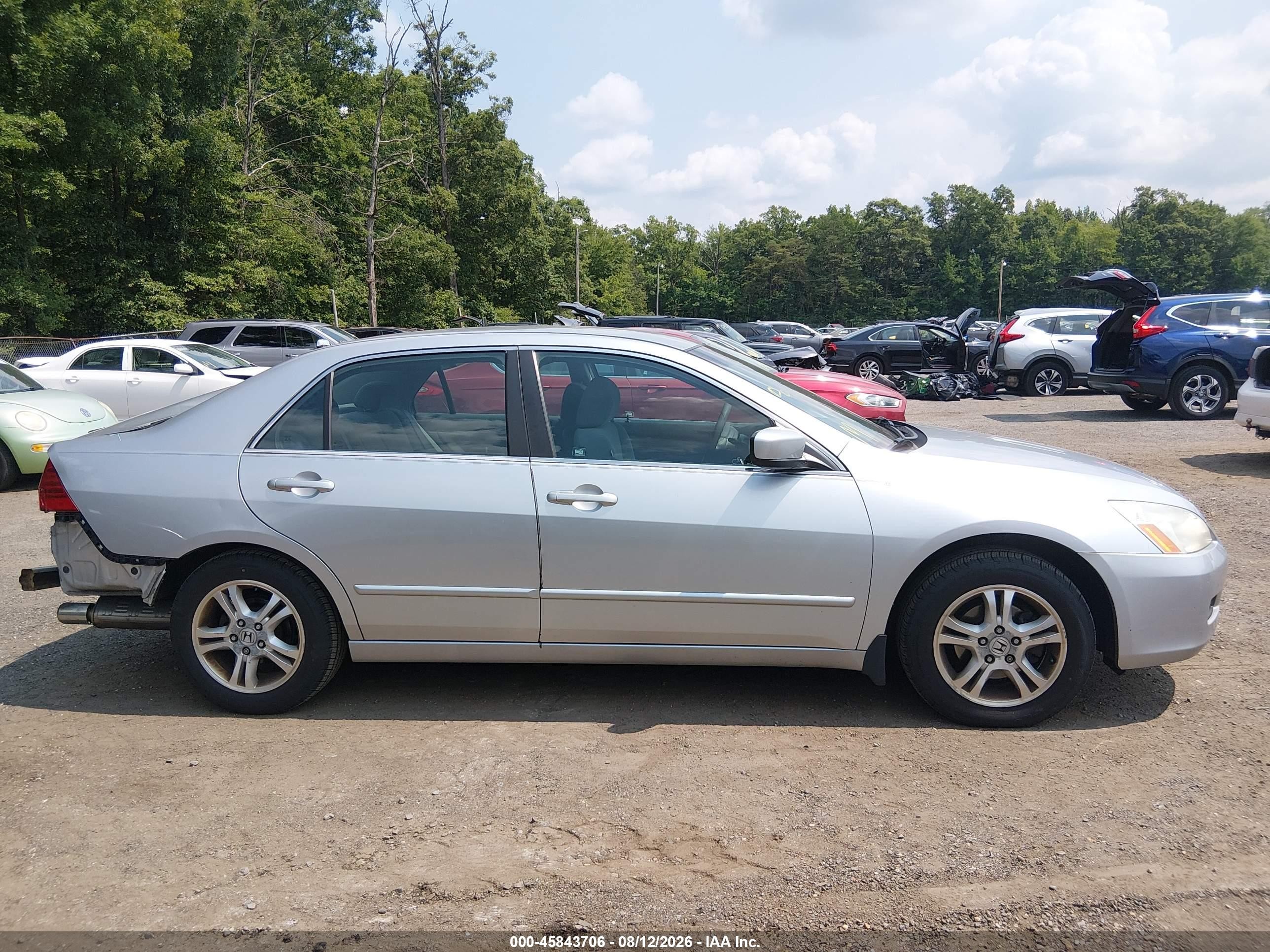 2007 Honda Accord 2.4 Se Silver vin: 1HGCM56357A033503