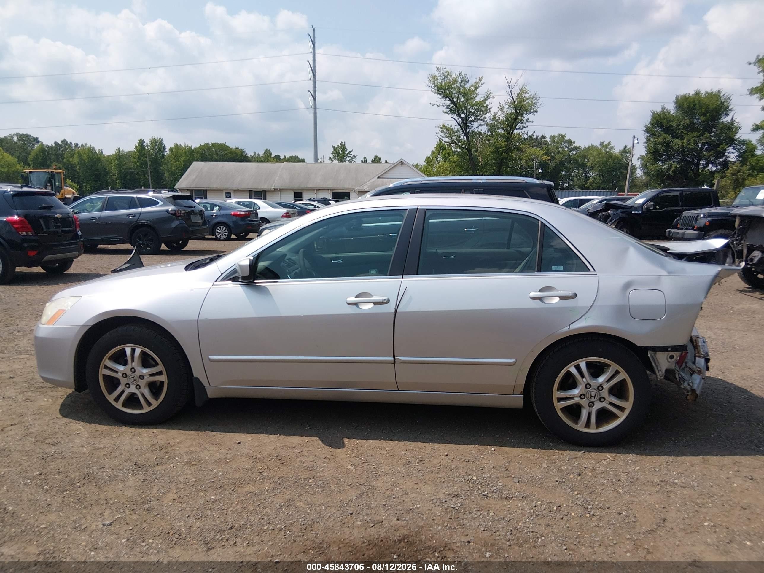 2007 Honda Accord 2.4 Se Silver vin: 1HGCM56357A033503