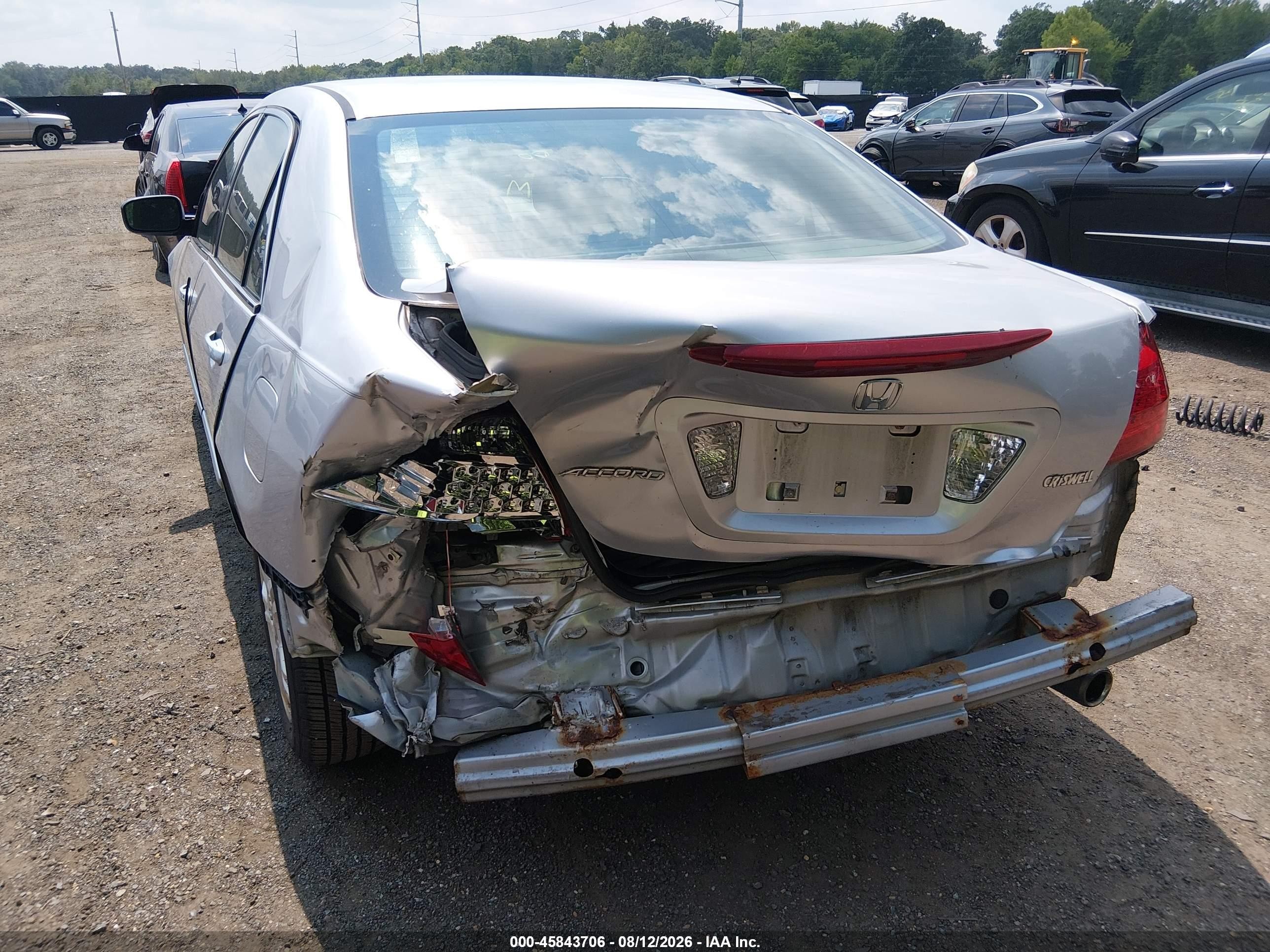 2007 Honda Accord 2.4 Se Silver vin: 1HGCM56357A033503