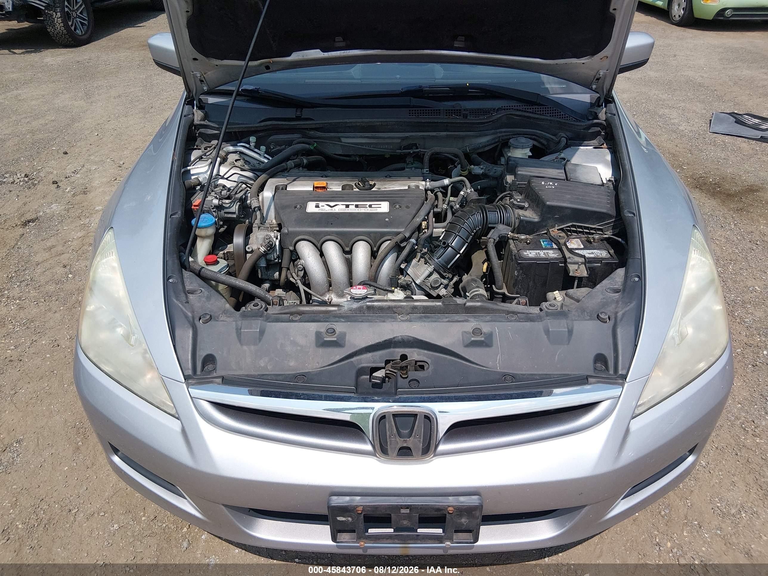2007 Honda Accord 2.4 Se Silver vin: 1HGCM56357A033503