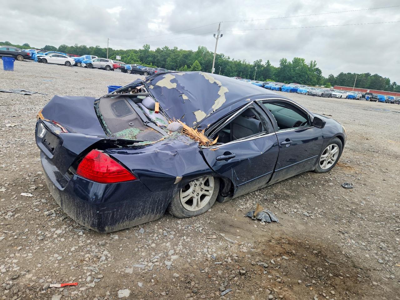 2007 Honda Accord Se Blue vin: 1HGCM56357A079526