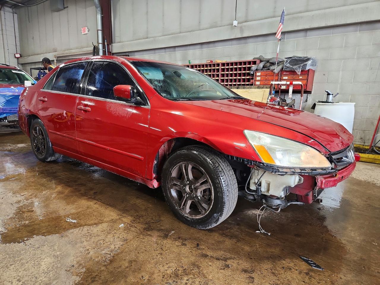 2007 Honda Accord Se Burgundy vin: 1HGCM56357A148750