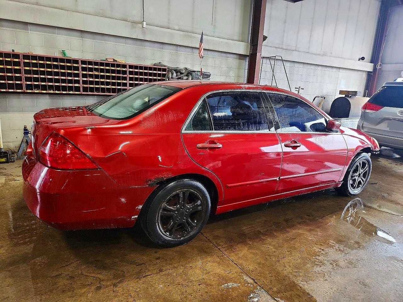 2007 Honda Accord Se Burgundy vin: 1HGCM56357A148750
