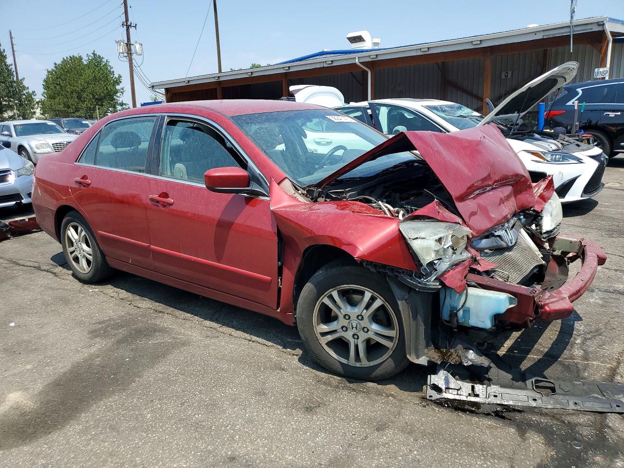 2007 Honda Accord Se Maroon vin: 1HGCM56357A168271
