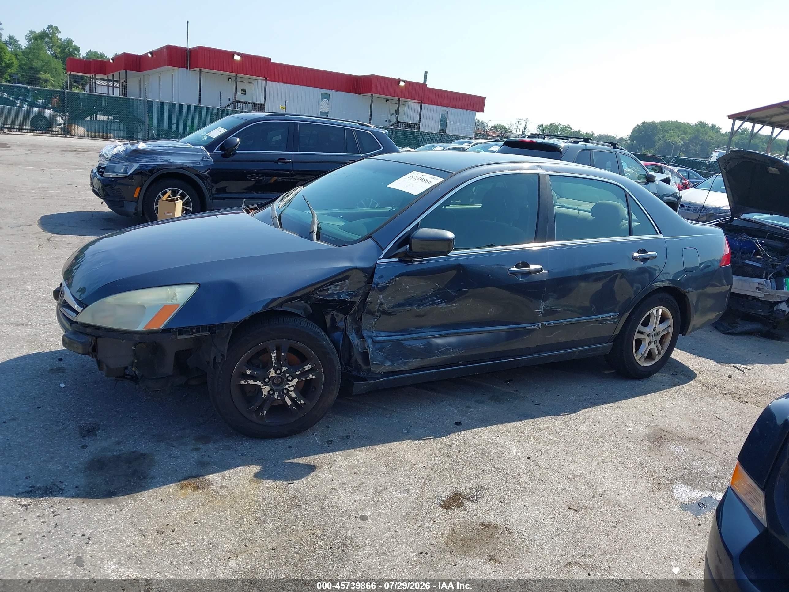 2007 Honda Accord 2.4 Se Gray vin: 1HGCM56357A204928