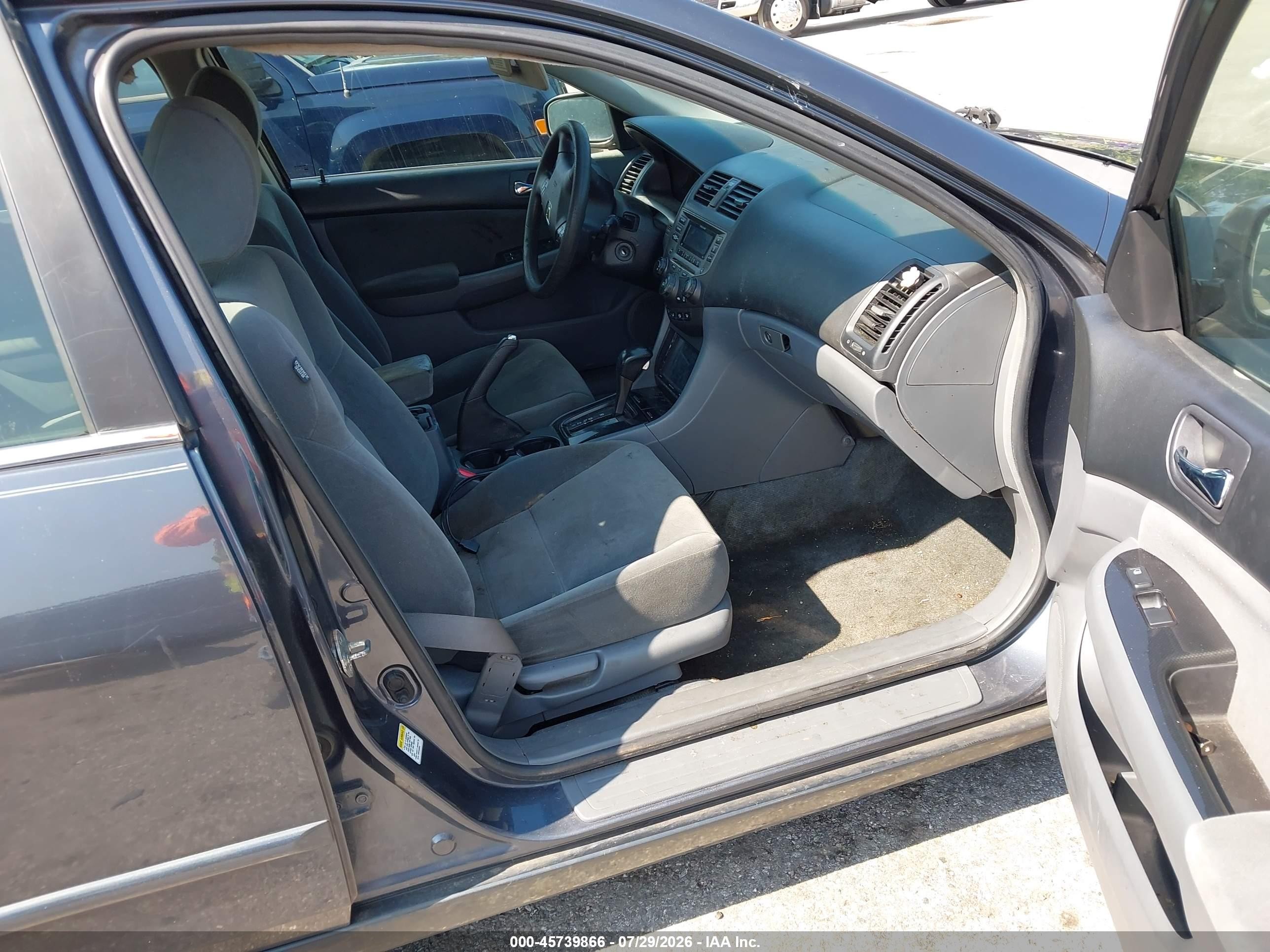 2007 Honda Accord 2.4 Se Gray vin: 1HGCM56357A204928